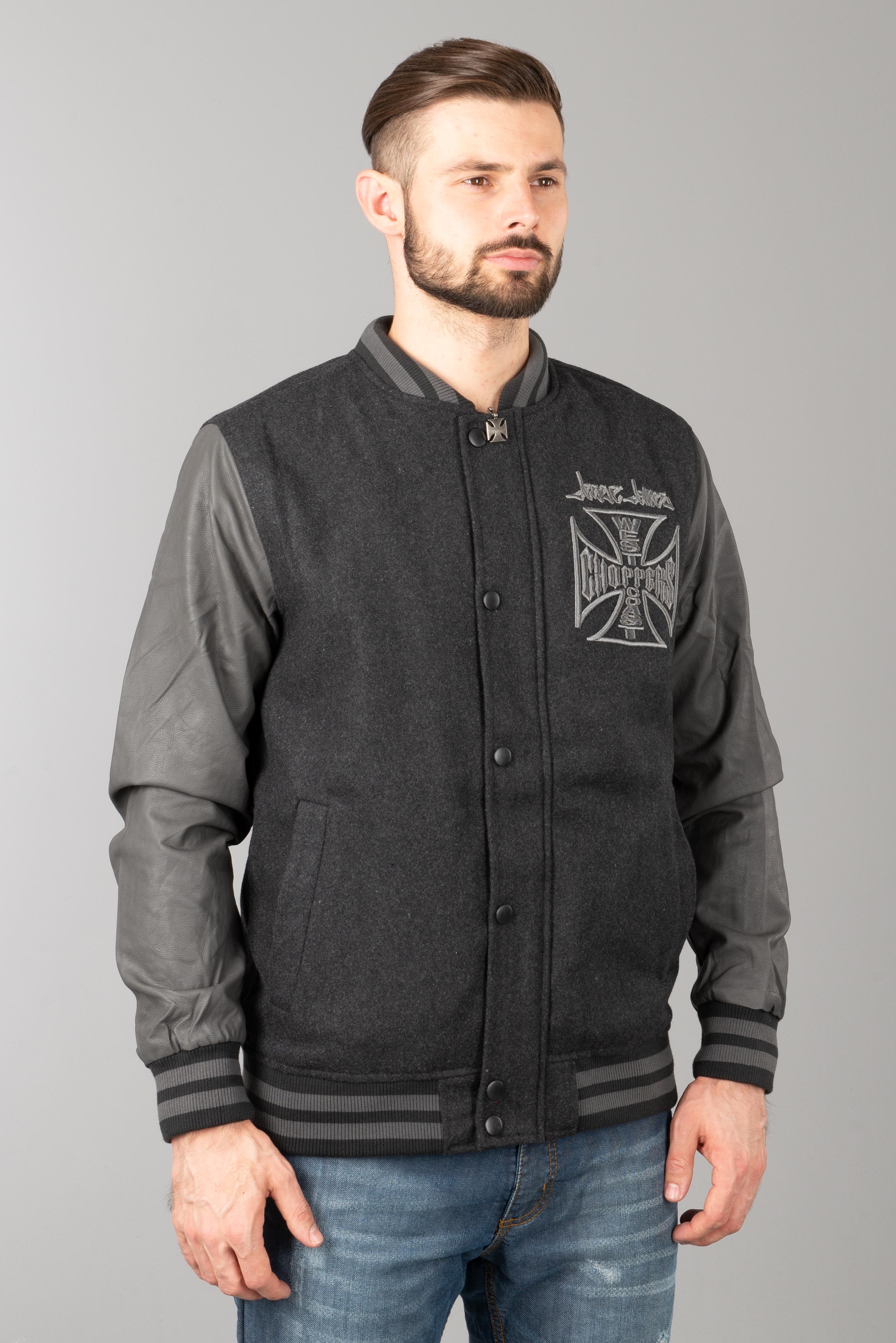 West Coast Choppers OG Cross Wool Baseball Jacket