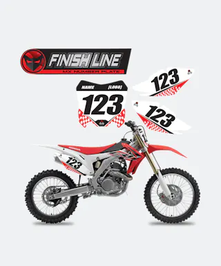 Nummerplaatstickers: Finish Line