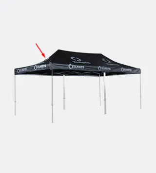 Krovno Platno za Paddock Šator XLMOTO Easy-Up 6 × 3 m Crno (Samo Krov)