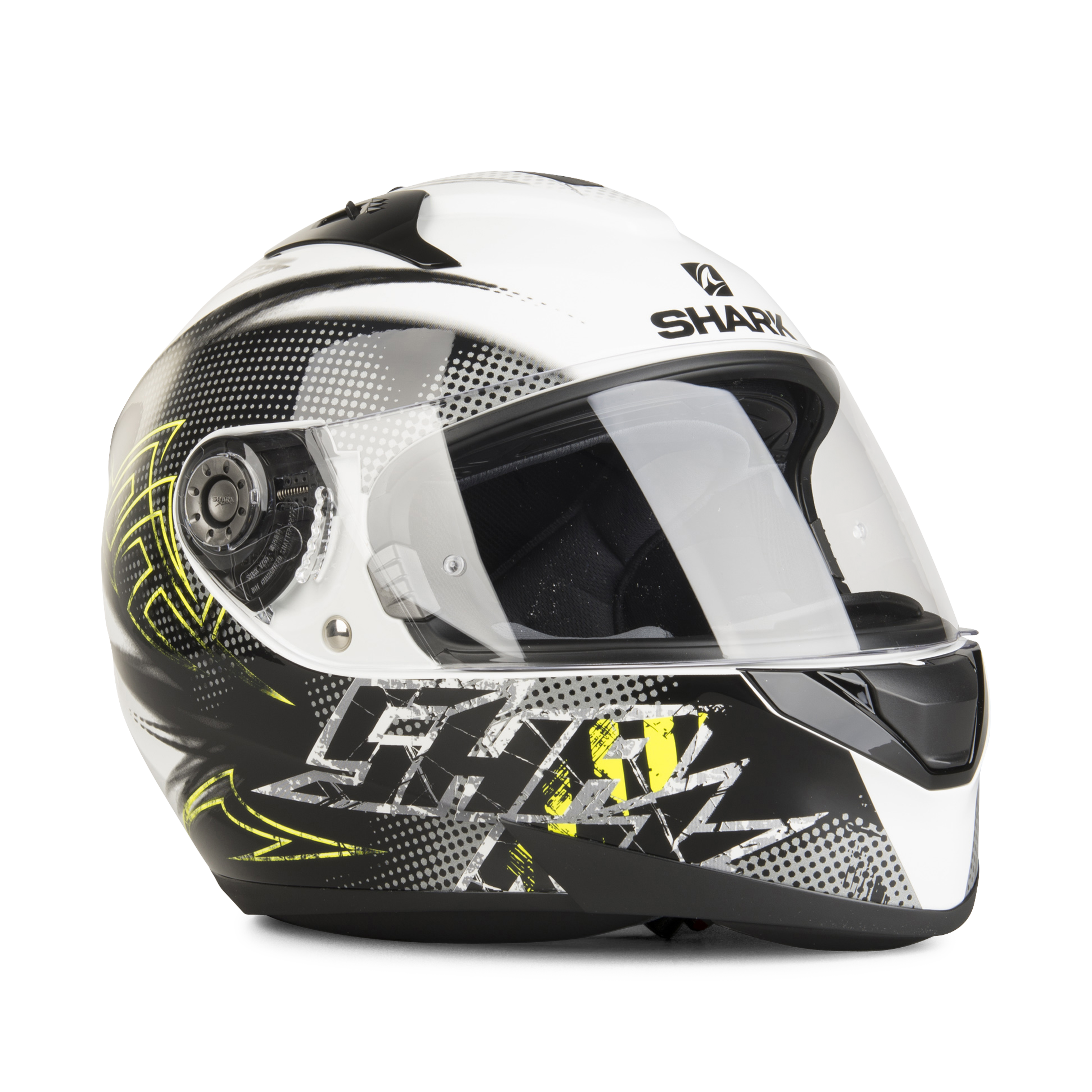 Casco Shark Ridill Finks Bianco-Nero 