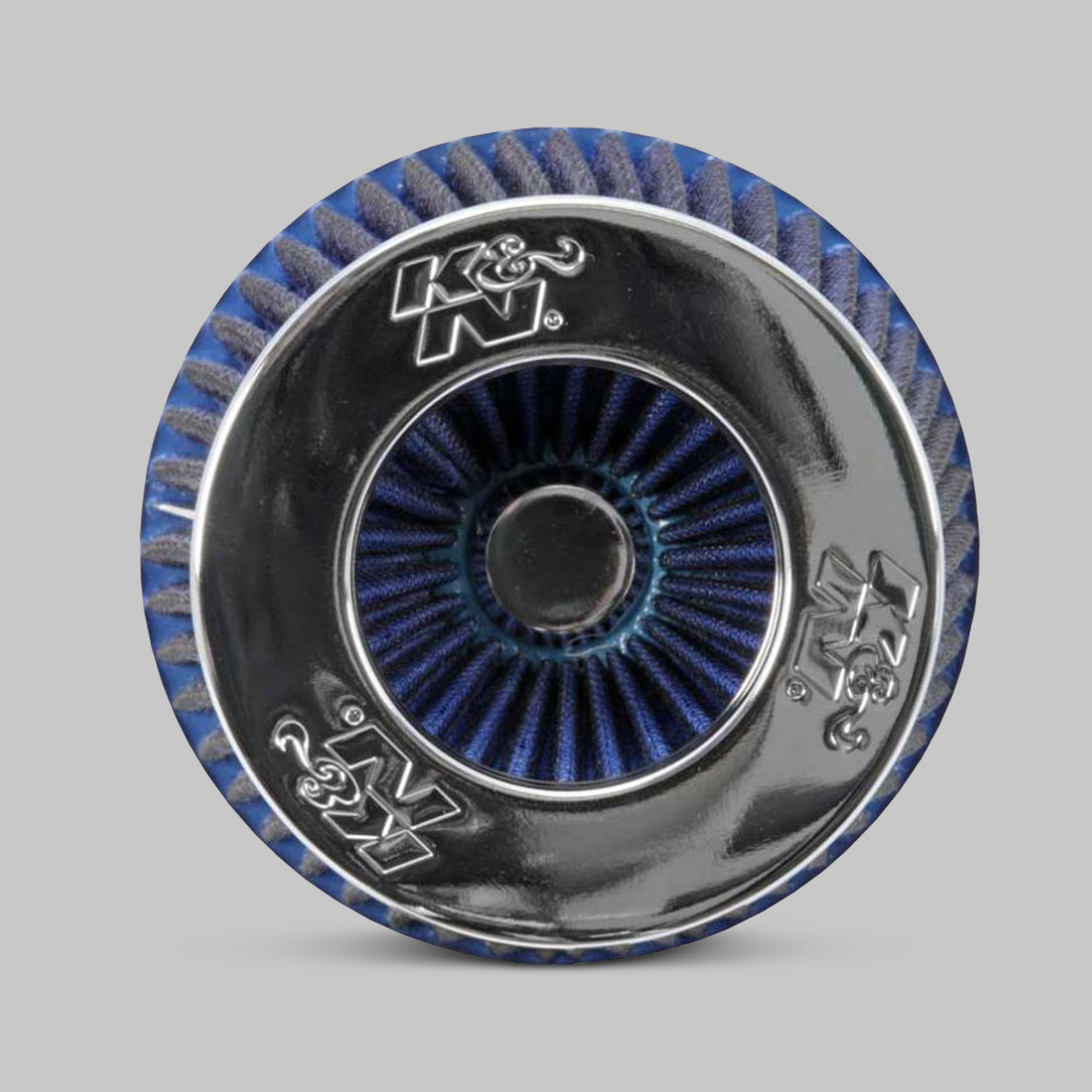 K&N Universal Air Filter Round Conical Chrome
