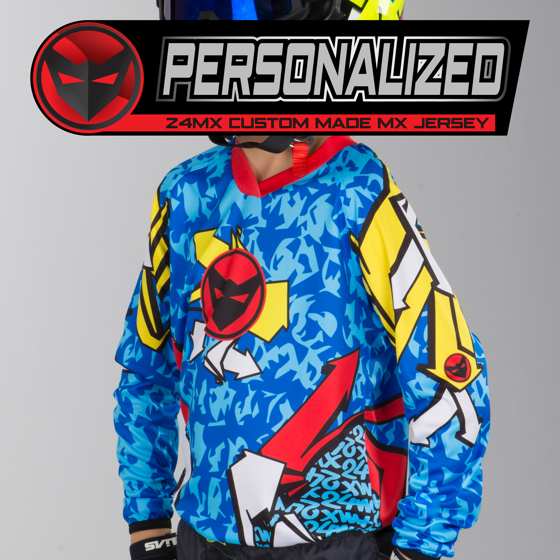 Personalised 24MX Kids Graffiti Jersey