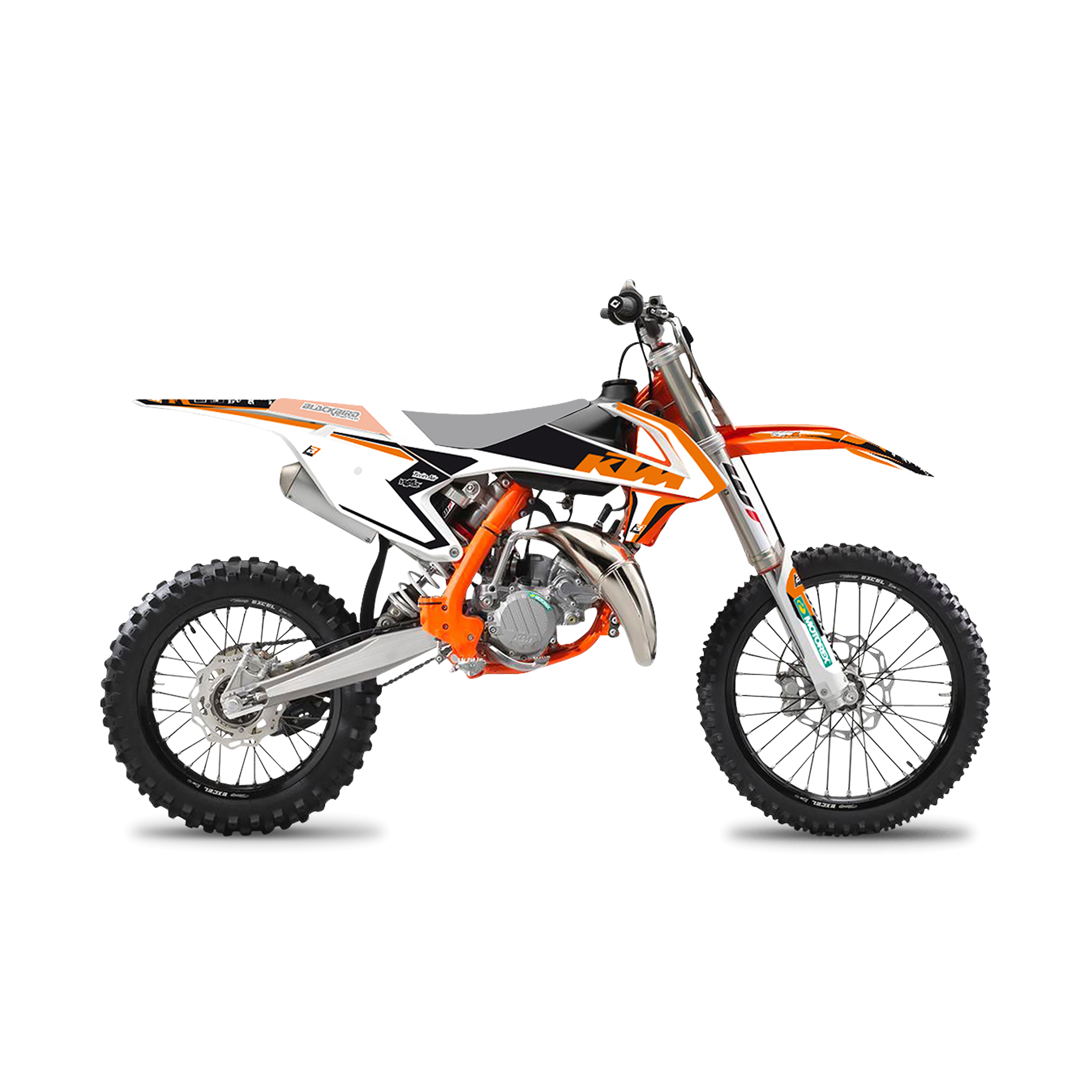 Kit de Adhesivos Blackbird Dream 4 Naranja-Negro-Blanco