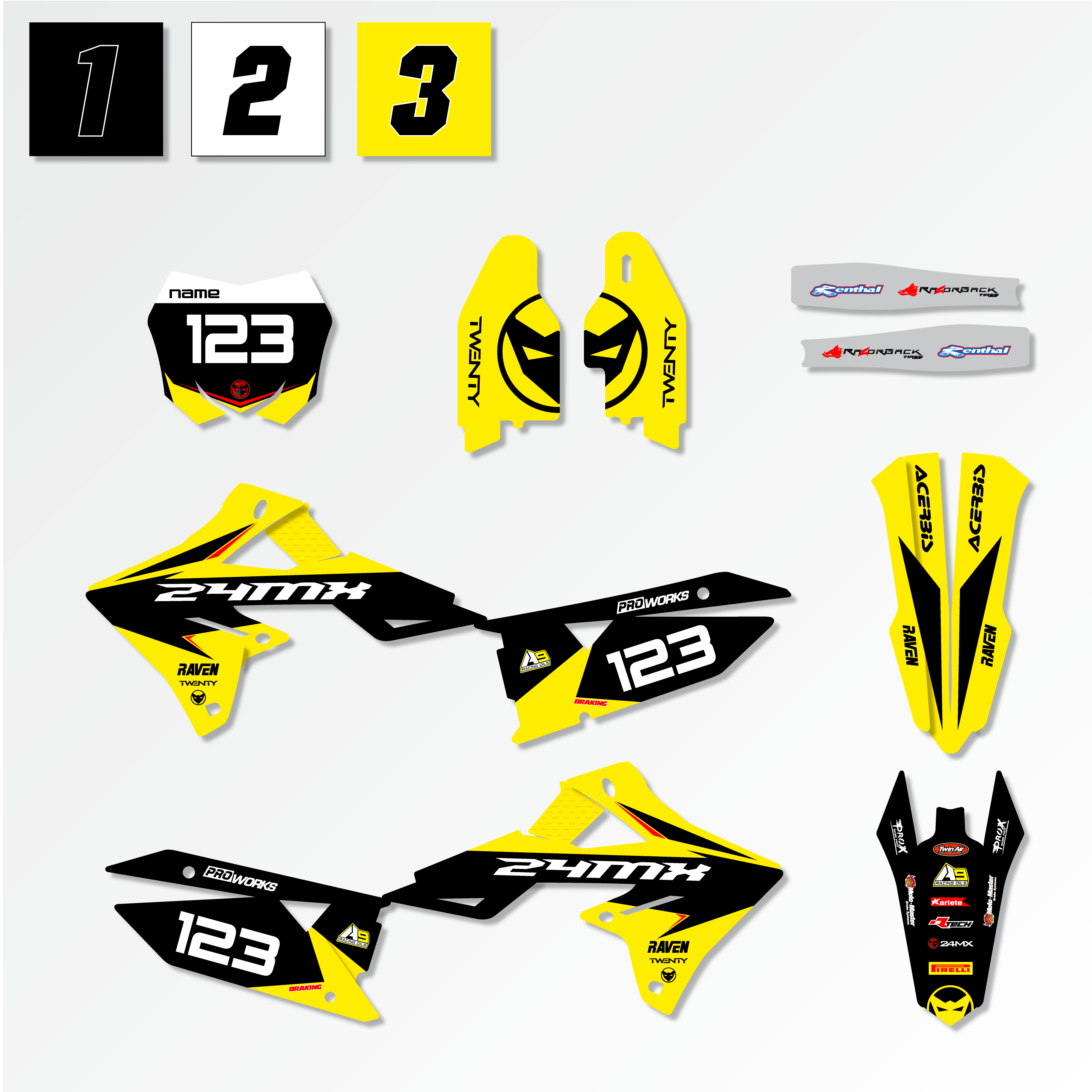 Compleet Geïnspireerd Stickerset en Nummerplaatstickers