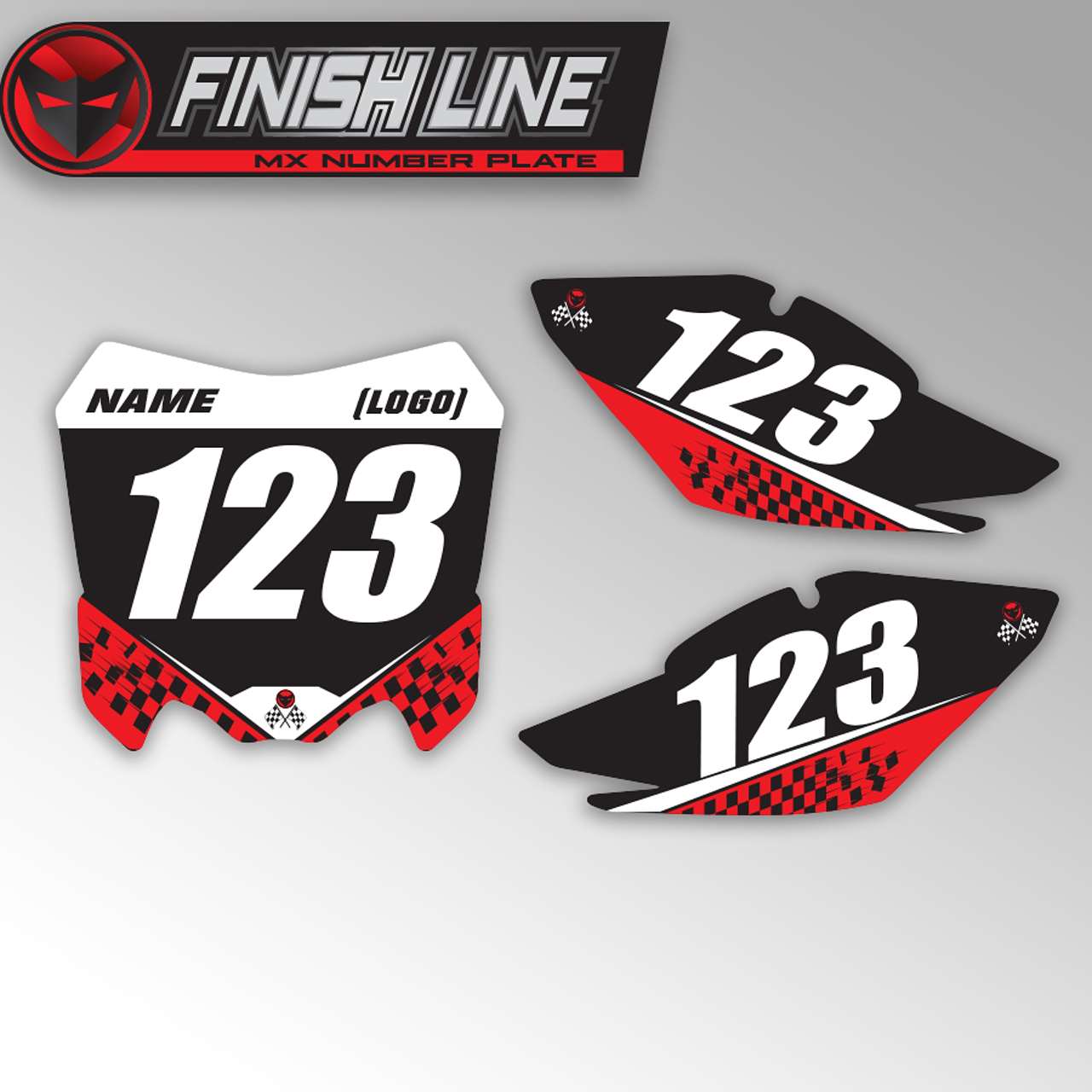 Nummerplaatstickers Finish Line