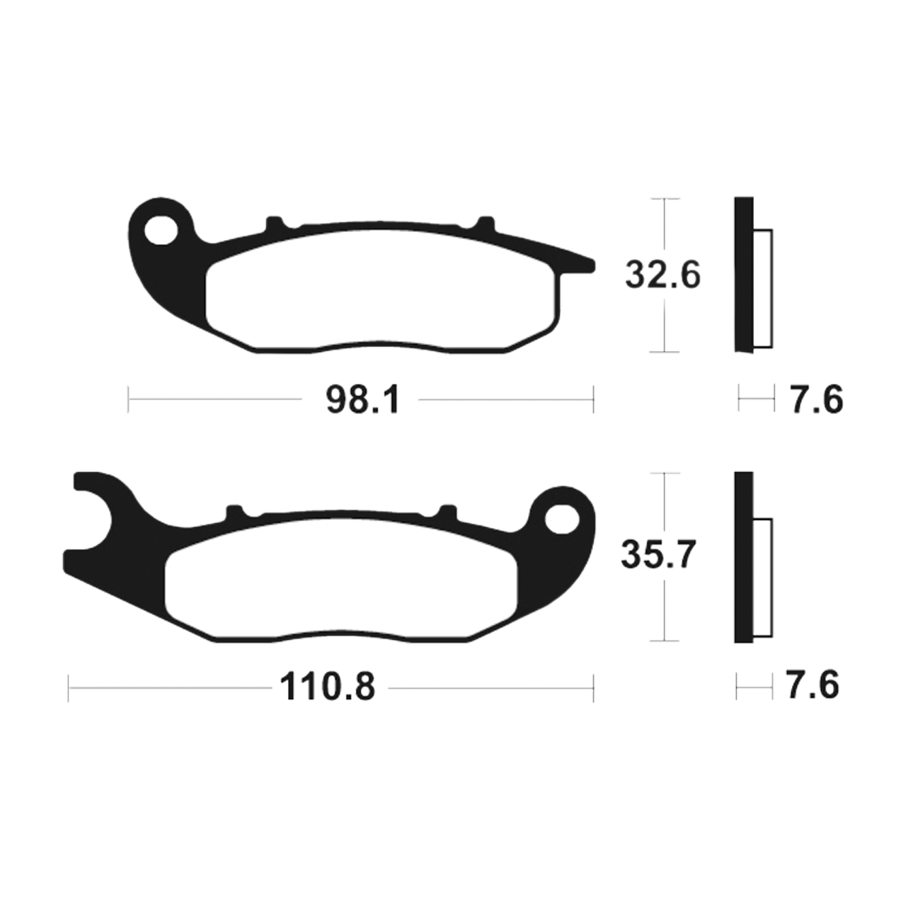 Tecnium Maxi Scooter Sintered Metal Brake Pads