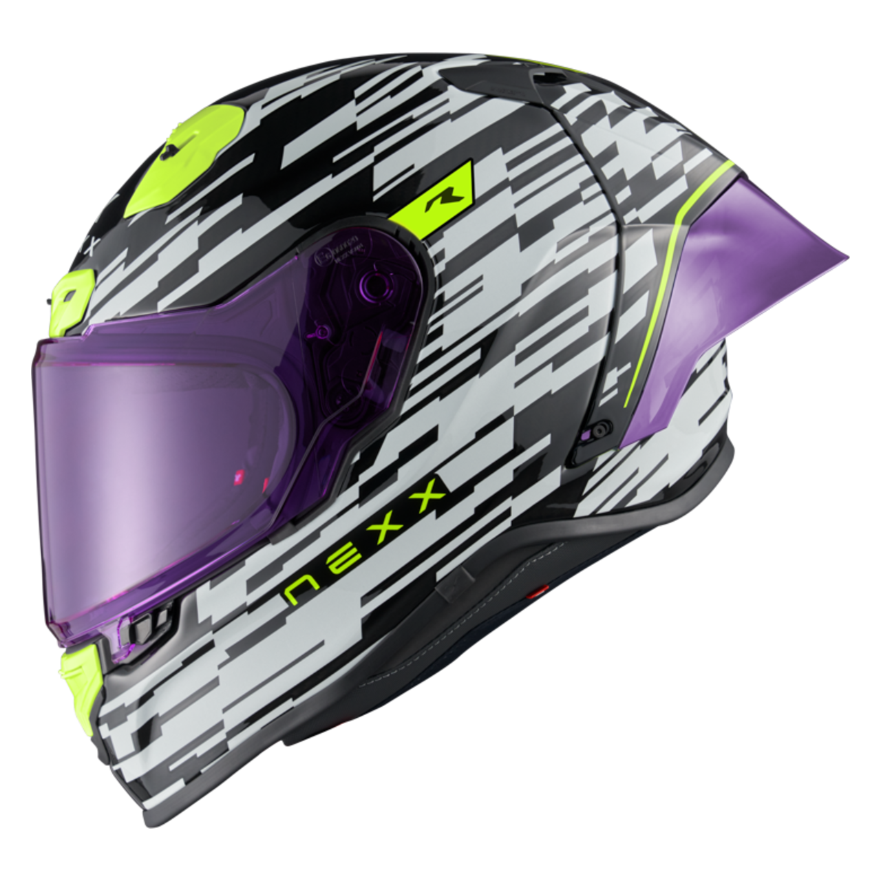 Nexx X.R3R Full Face Helmet Glitch Racer Neon | 24MX