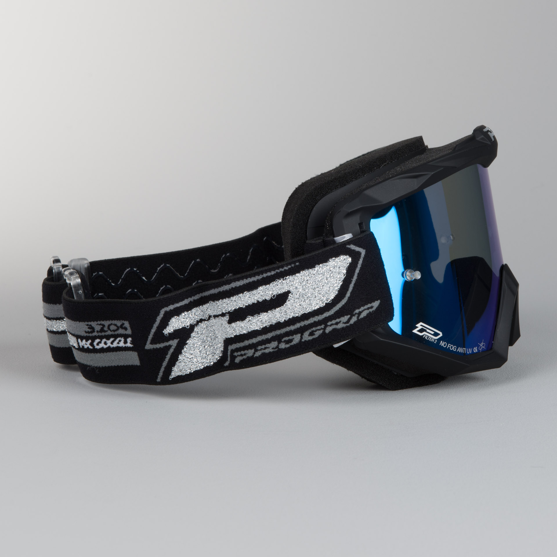 ProGrip 3204 MX Goggle Matte Black/Blue Mirror
