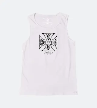 Tapa Del Depósito West Coast Choppers Worn Cross Wifebeater
