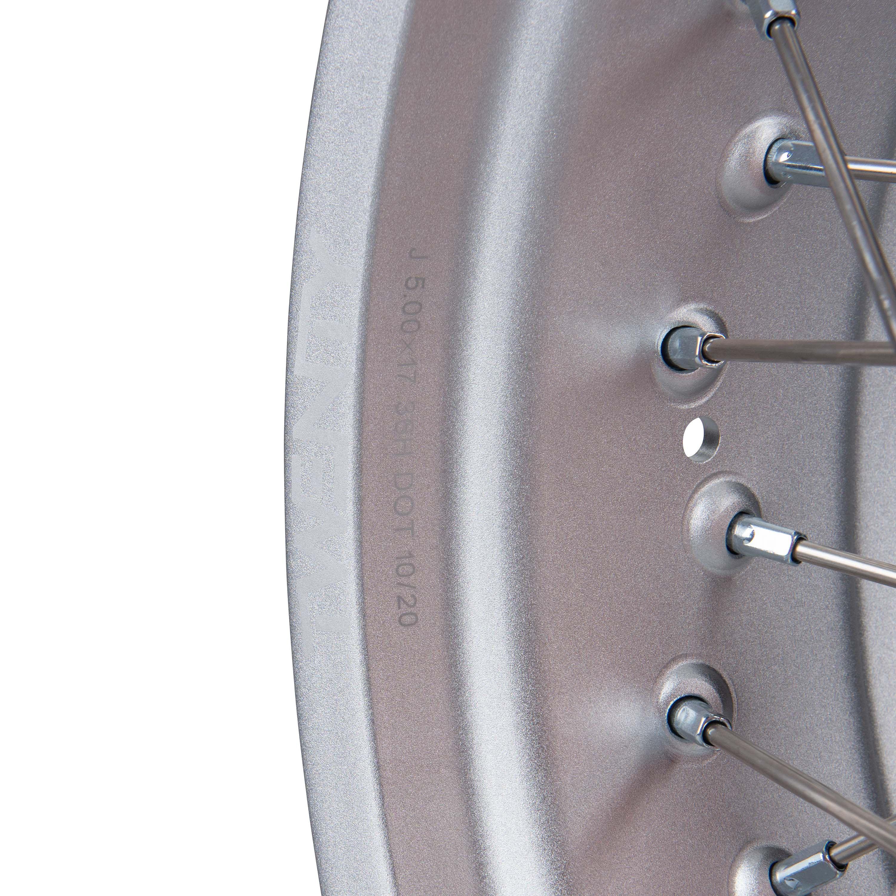 Twenty Supermotard Rear Wheel Silver-Orange 17"