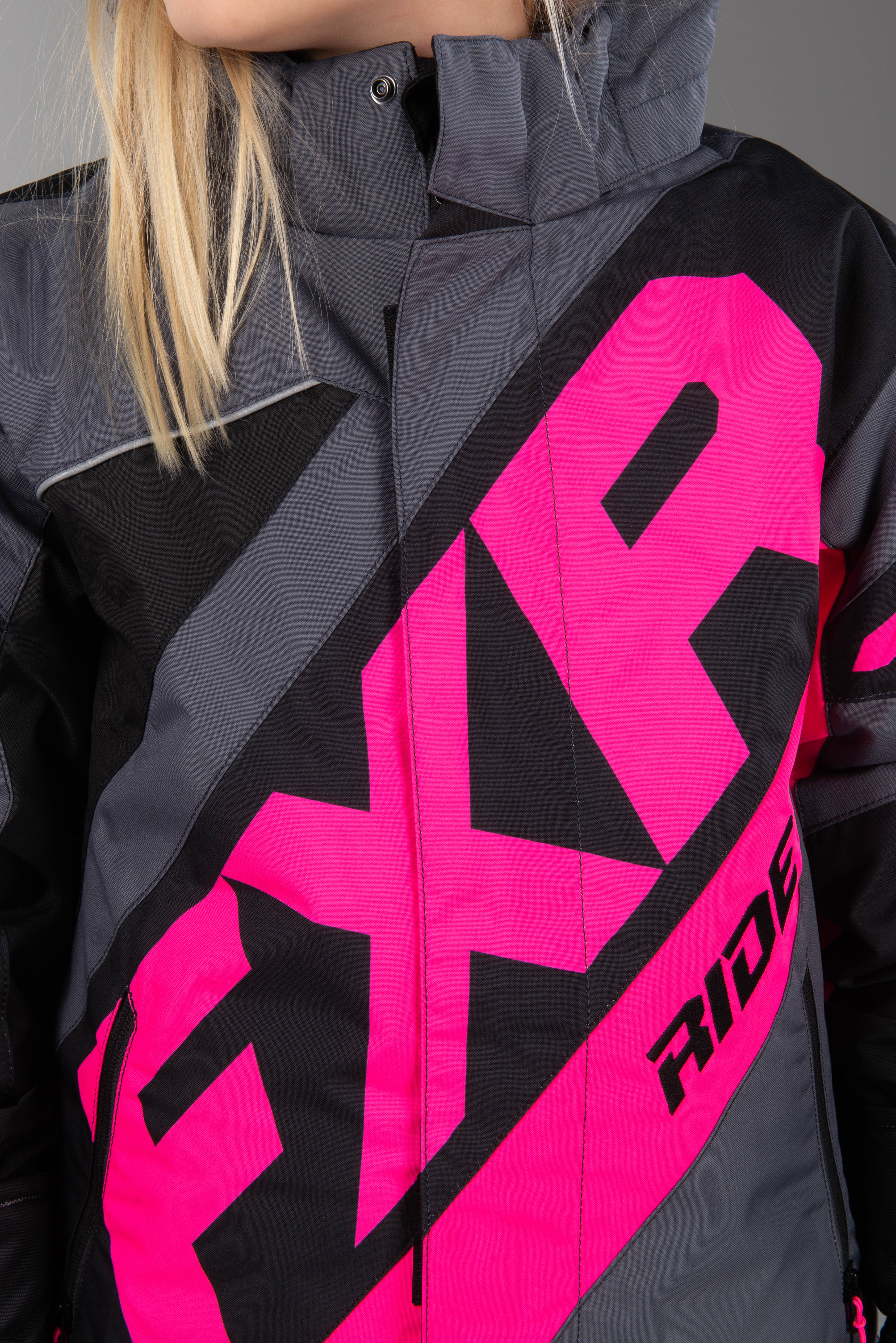 FXR CX Jacka Barn Mörkgrå Svart Rosa FXR CX Jacka Barn Mörkgrå Svart Rosa