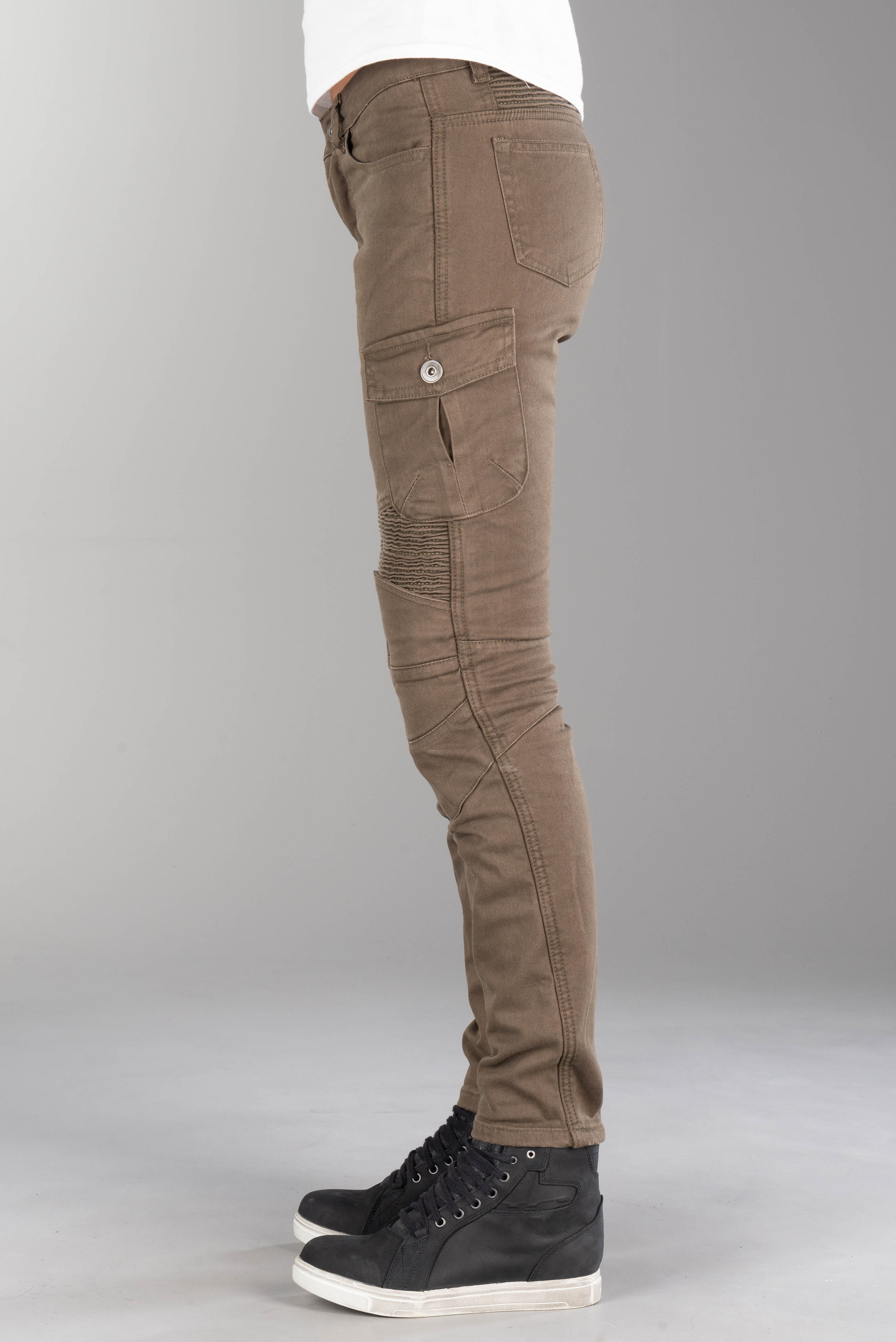 MC Bukser Course Wasteland Aramid Forsterkede Dame Khaki MC Bukser Course Wasteland Aramid Forsterkede Dame Khaki