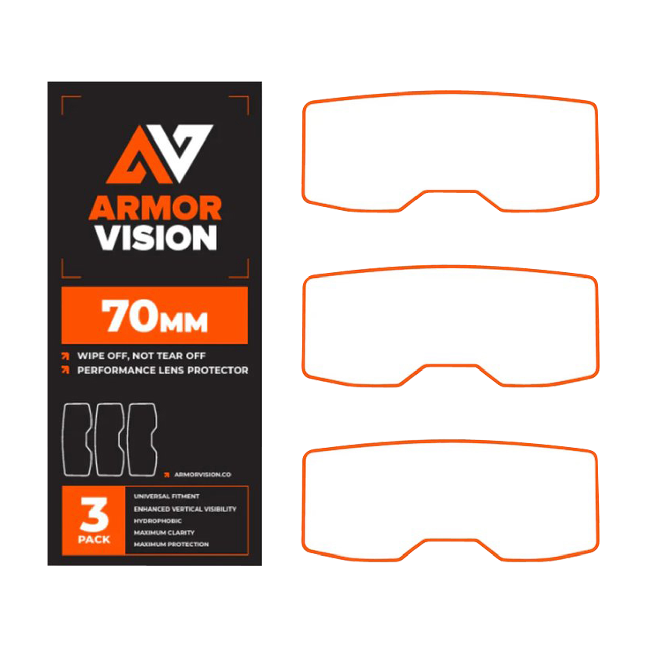 Armor Vision 70MM Lens Protector Gen2 - 3 Pcs