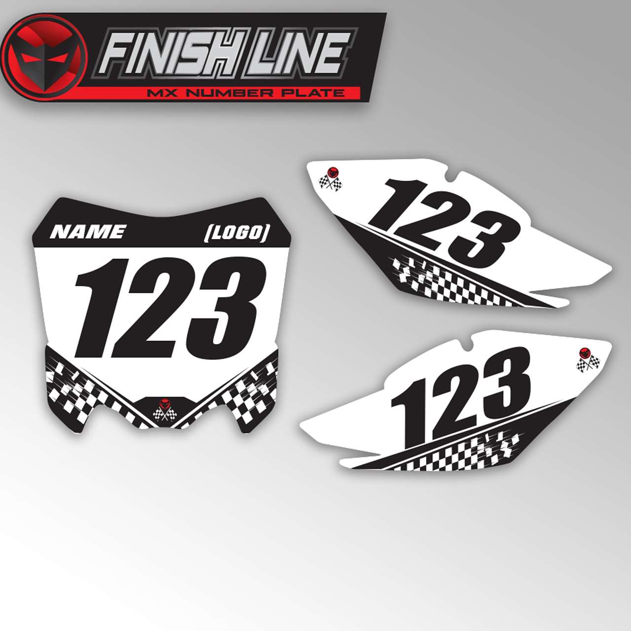 Nummerplaatstickers Finish Line