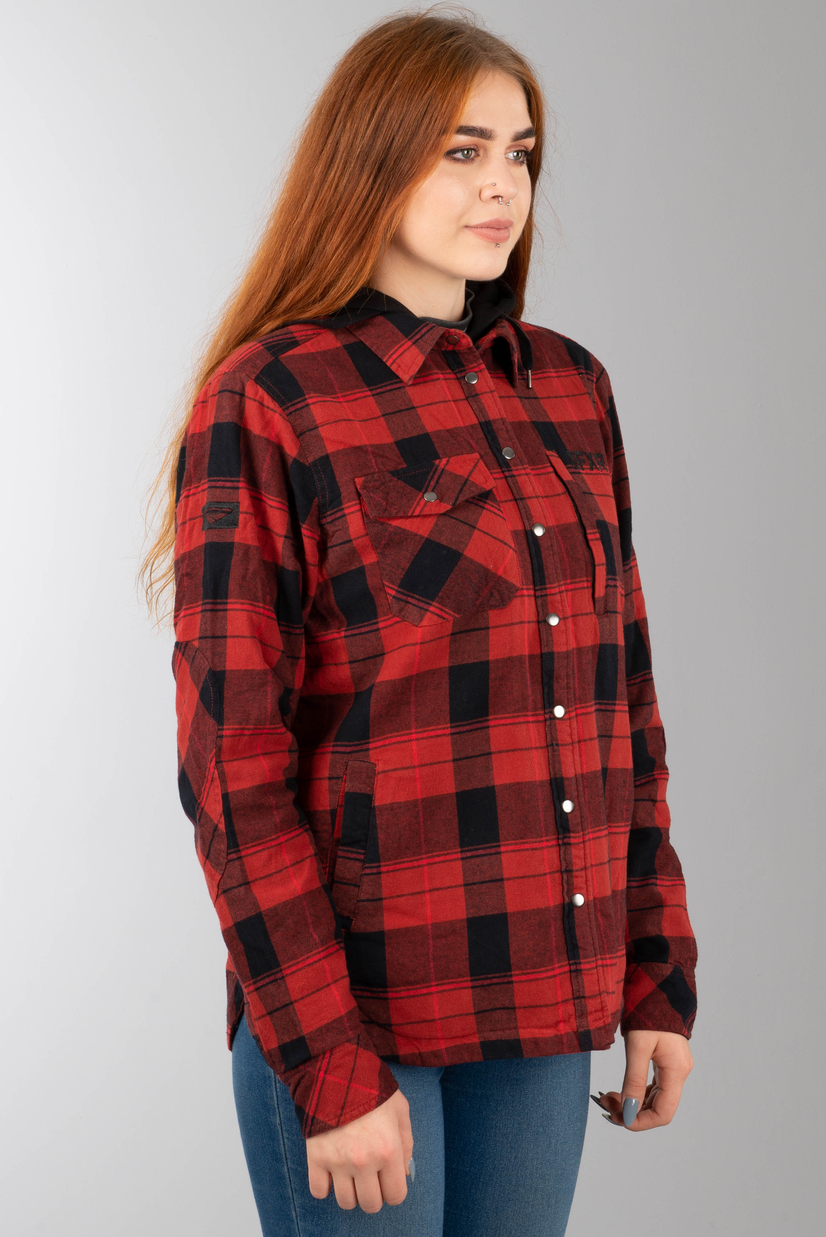Jacka Dam FXR Timber Plaid Fodrad Maroon Svart Lägsta Jacka Dam FXR Timber Plaid Fodrad Maroon Svart Lägsta