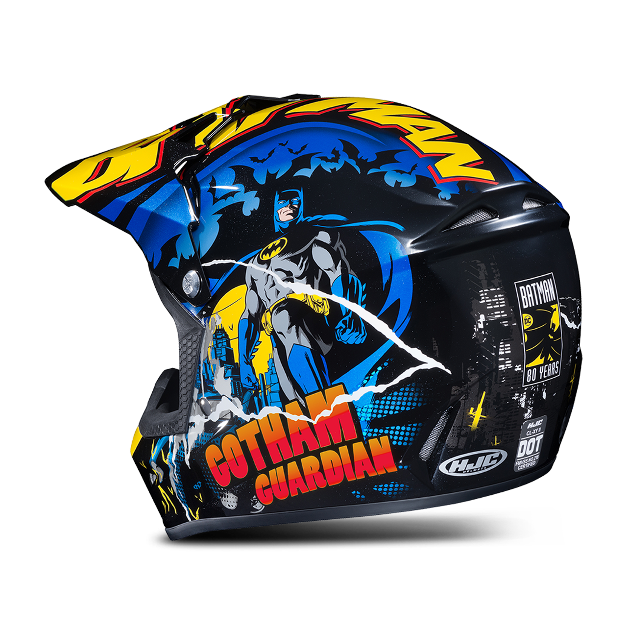 Casco de Cross HJC CL-XY II Batman