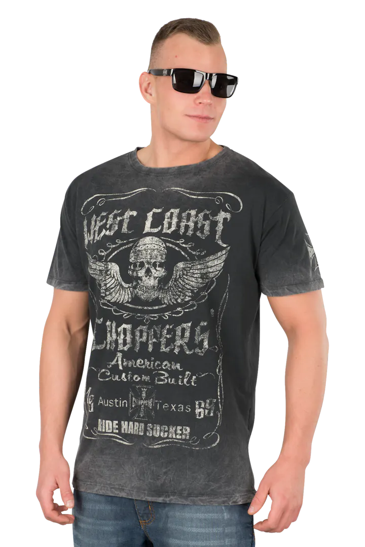 T-Shirt West Coast Choppers Ride Hard Sucker Vintage