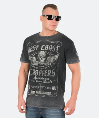 T-Shirt West Coast Choppers Ride Hard Sucker Vintage