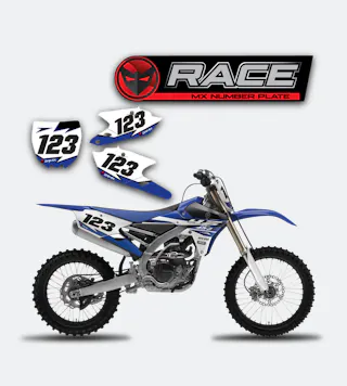 Race Number Plate Decals