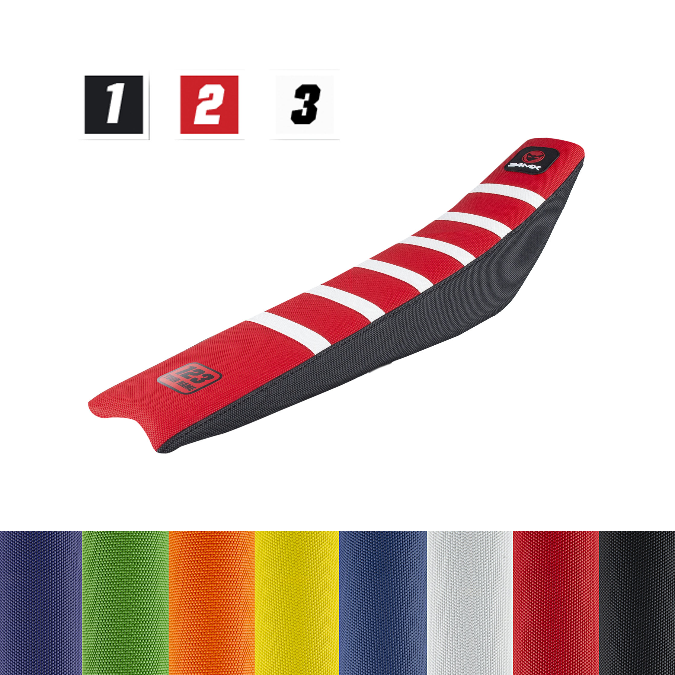 Funda de Asiento Personalizada 24MX Triple Color + Nombre