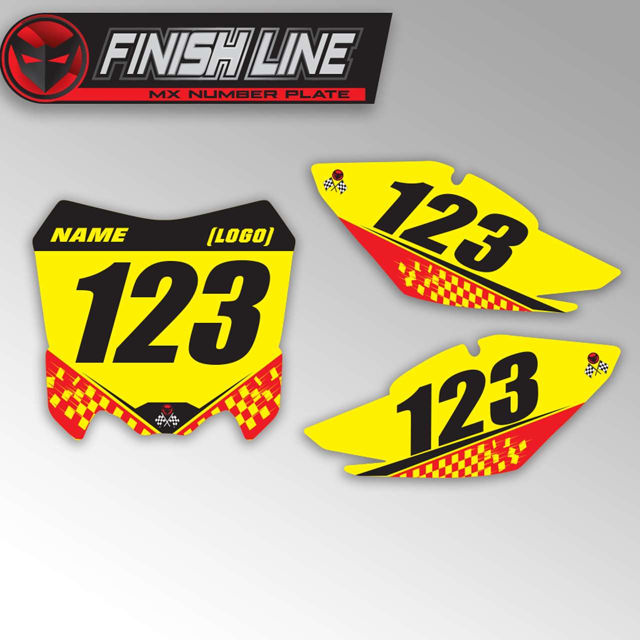 Nummerplaatstickers Finish Line