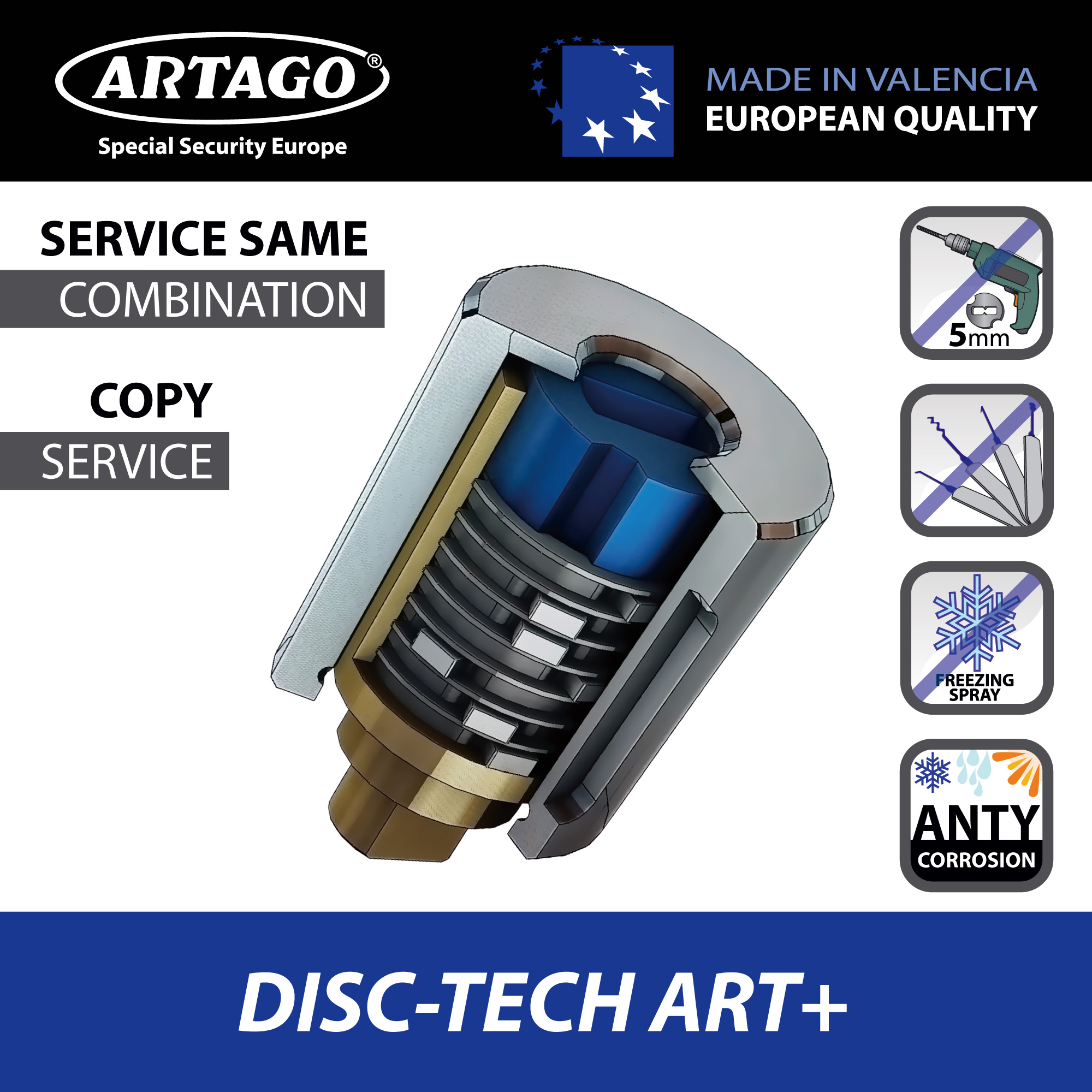 U-Slot Artago 18ART Ø18mm CLASSE SRA, ART, SOLD SECURE