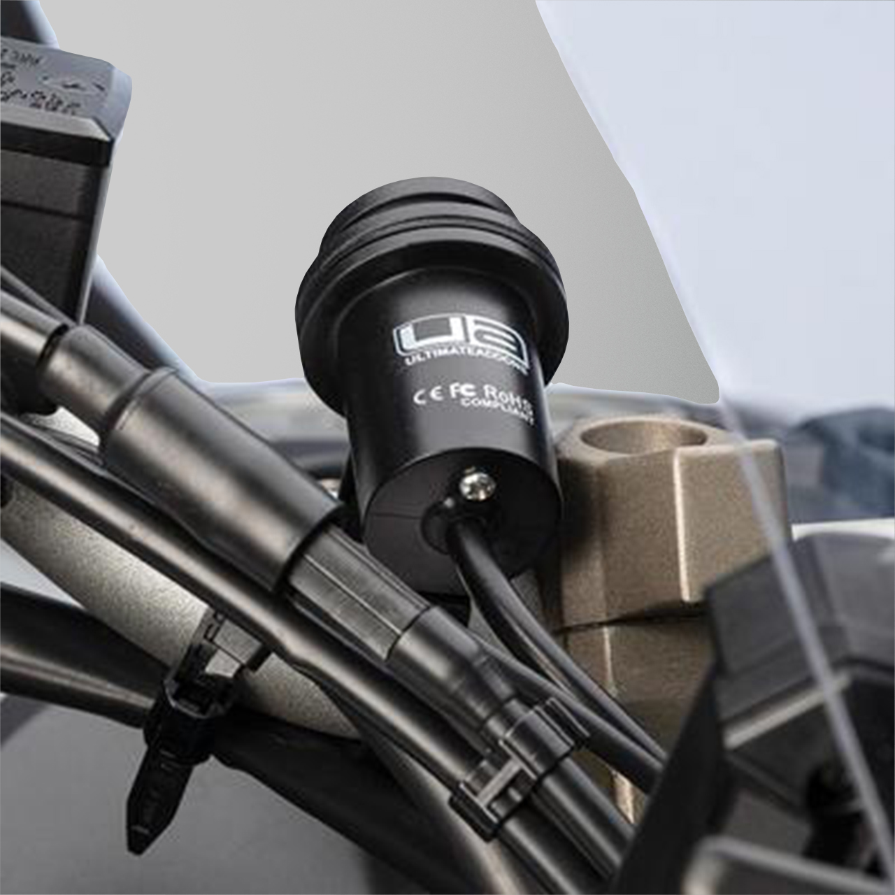 Ultimateaddons Handlebar Charger Mount 5V Dual USB Charger