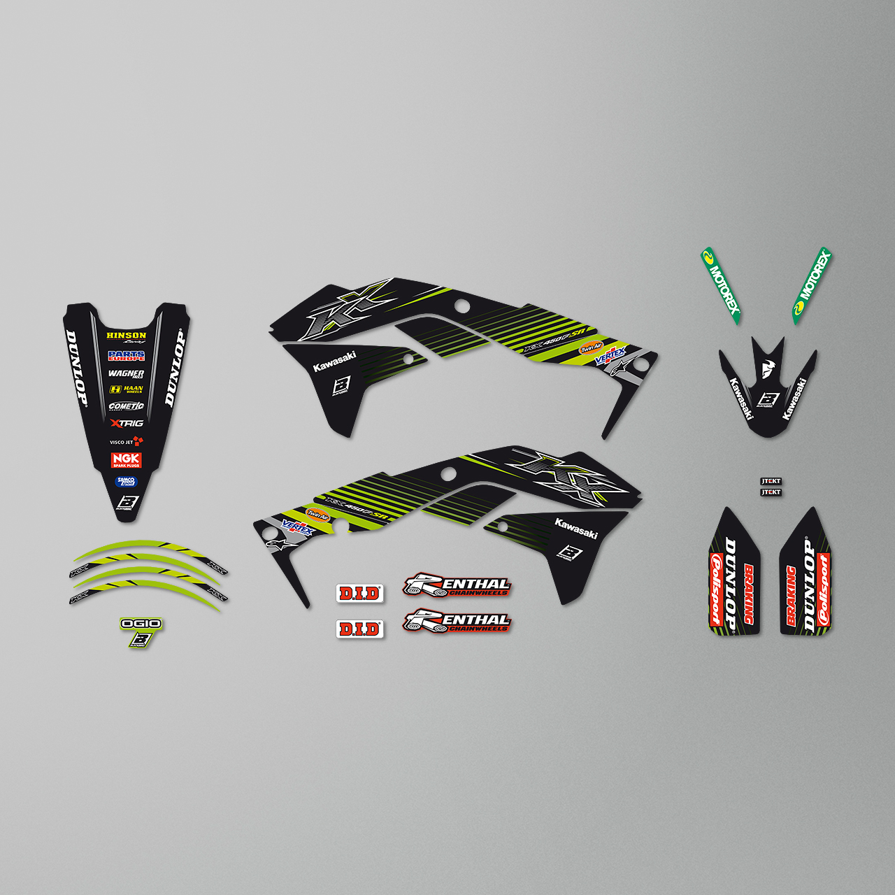 Blackbird Replica Racing Team 2018 Decal Kit Green-Black-White