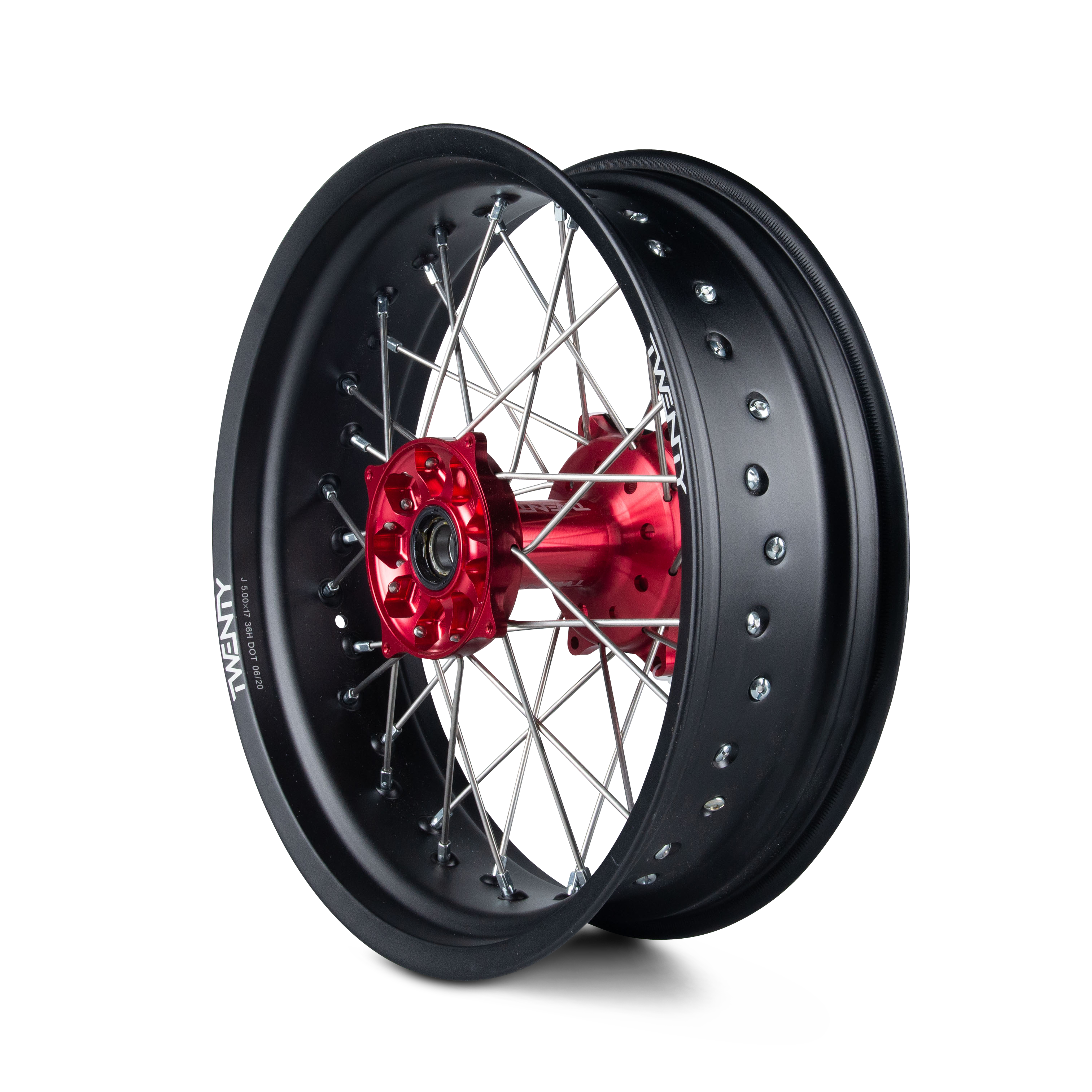 Rueda Trasera Twenty Supermotard Negro-Rojo 17"