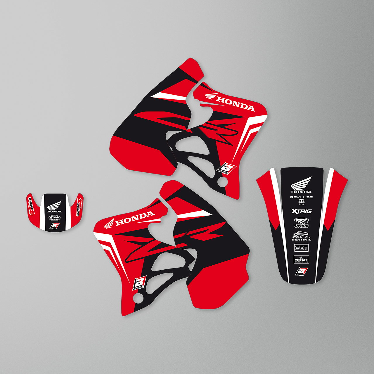Blackbird Dream 4 Complete Decal Kit with Seat Cover Red-White-Black