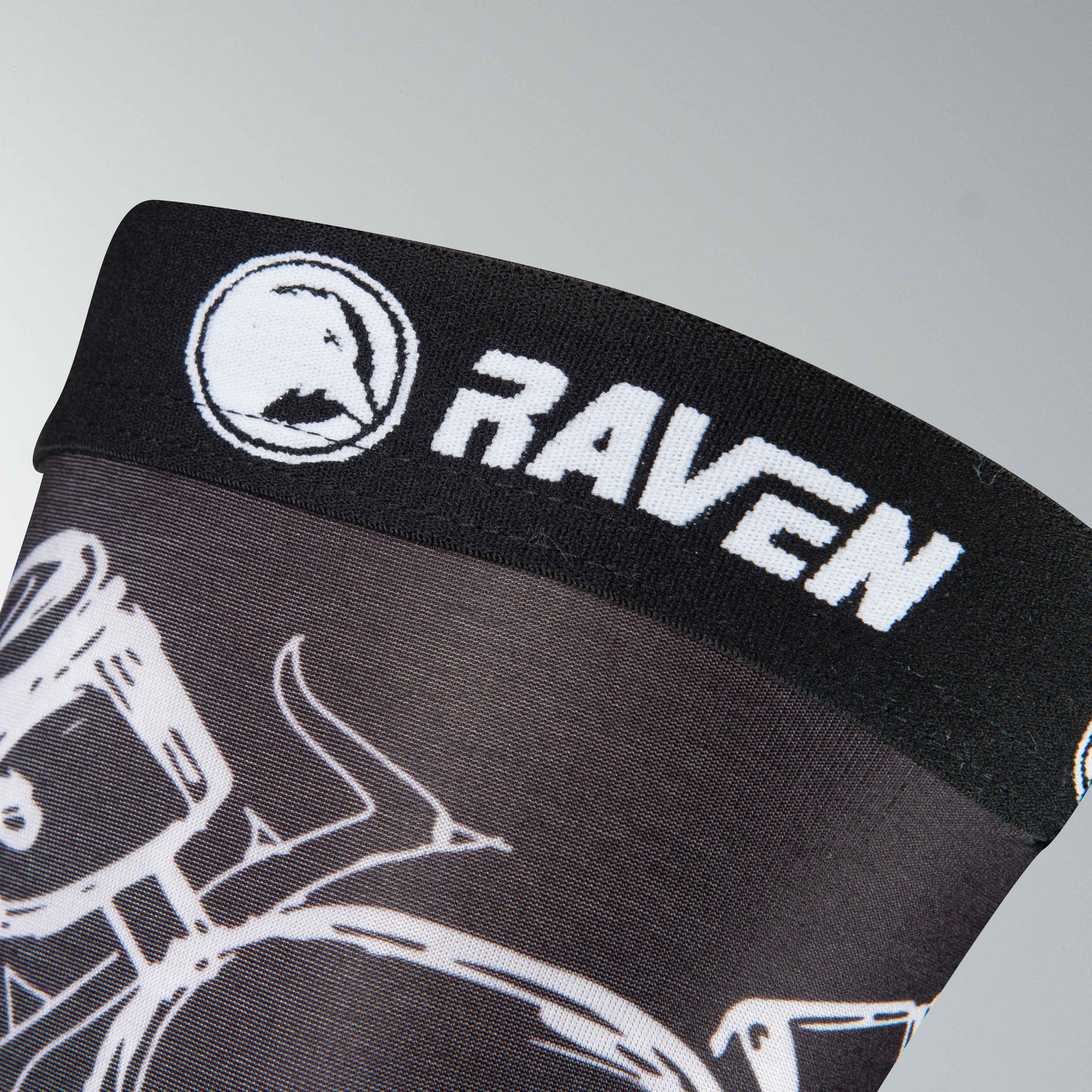 Raven Race Long Socks Black Skull