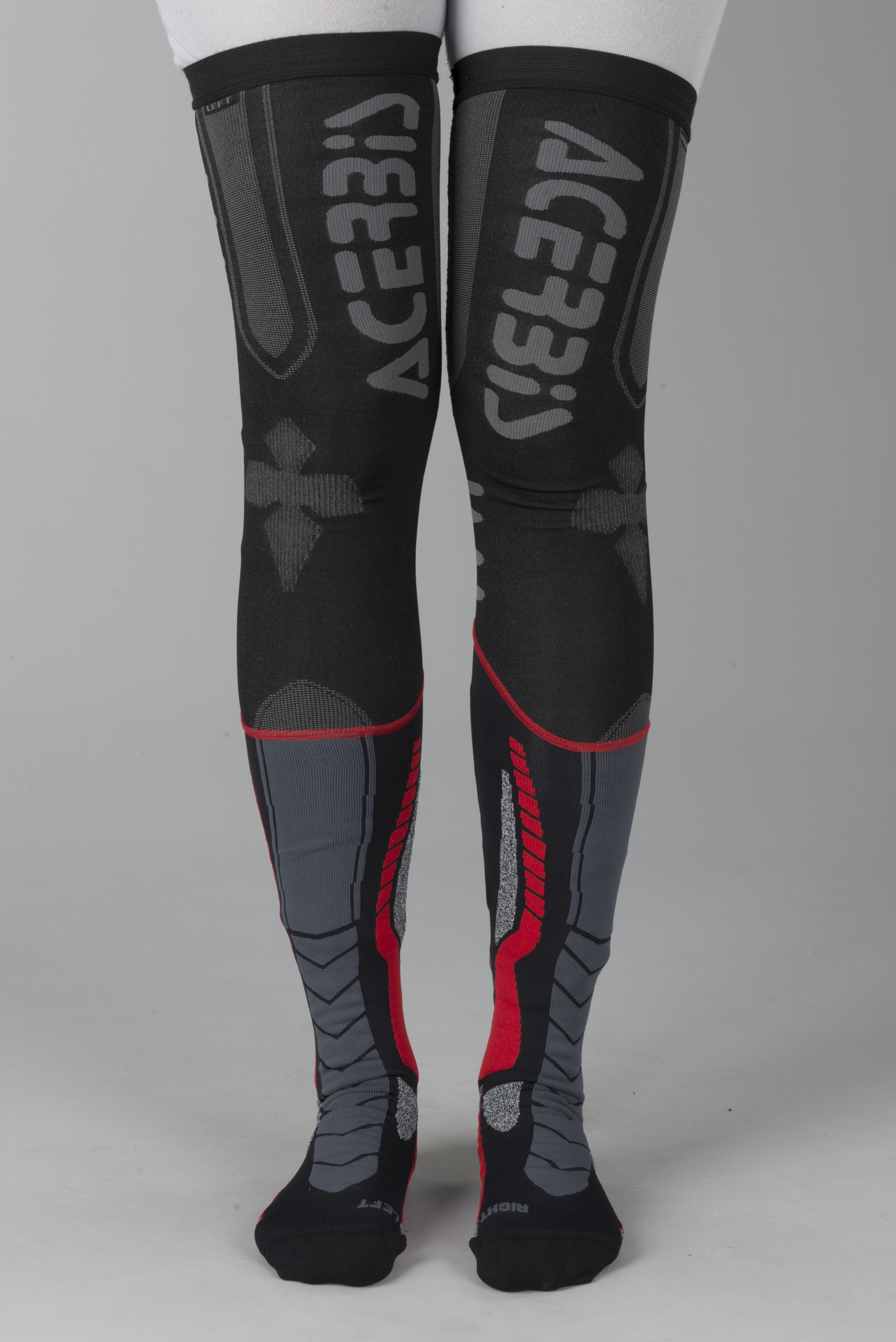 Calcetines Acerbis X-Leg Pro Negro-Rojo