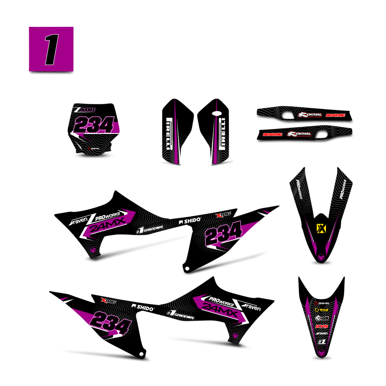 24MX Stark Wave Decal Kit