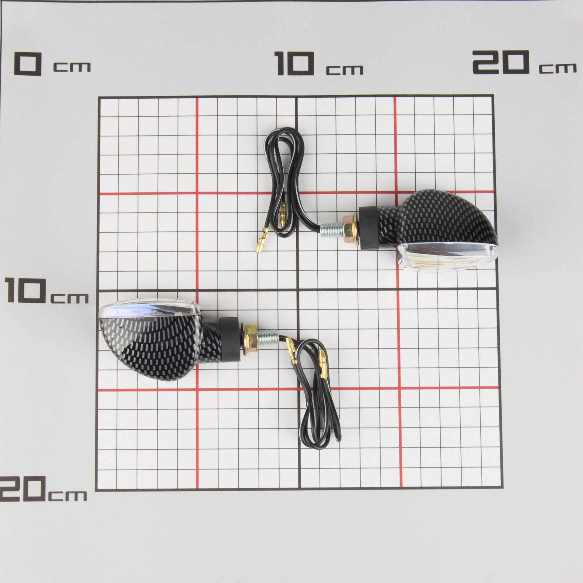 Booster M-3 Mini Indicators Carbon Clear Glass