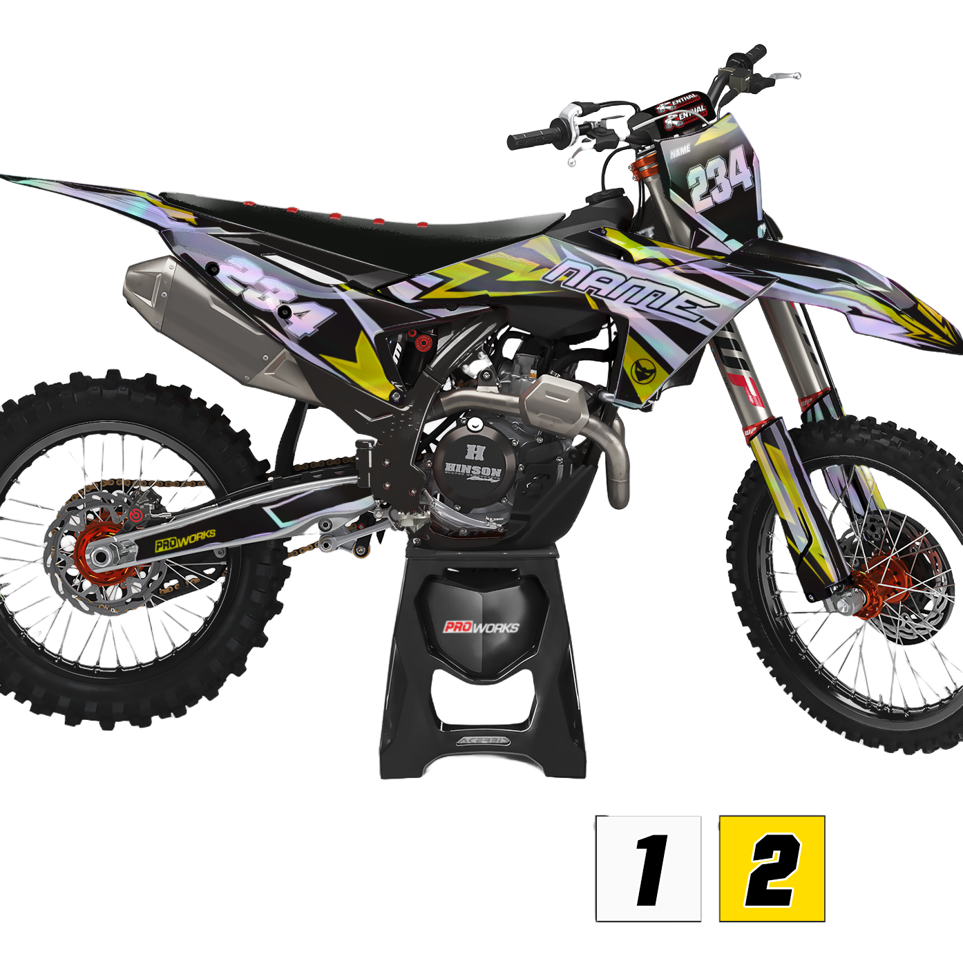 Gepersonaliseerde Stickerset 24MX Holo Twin