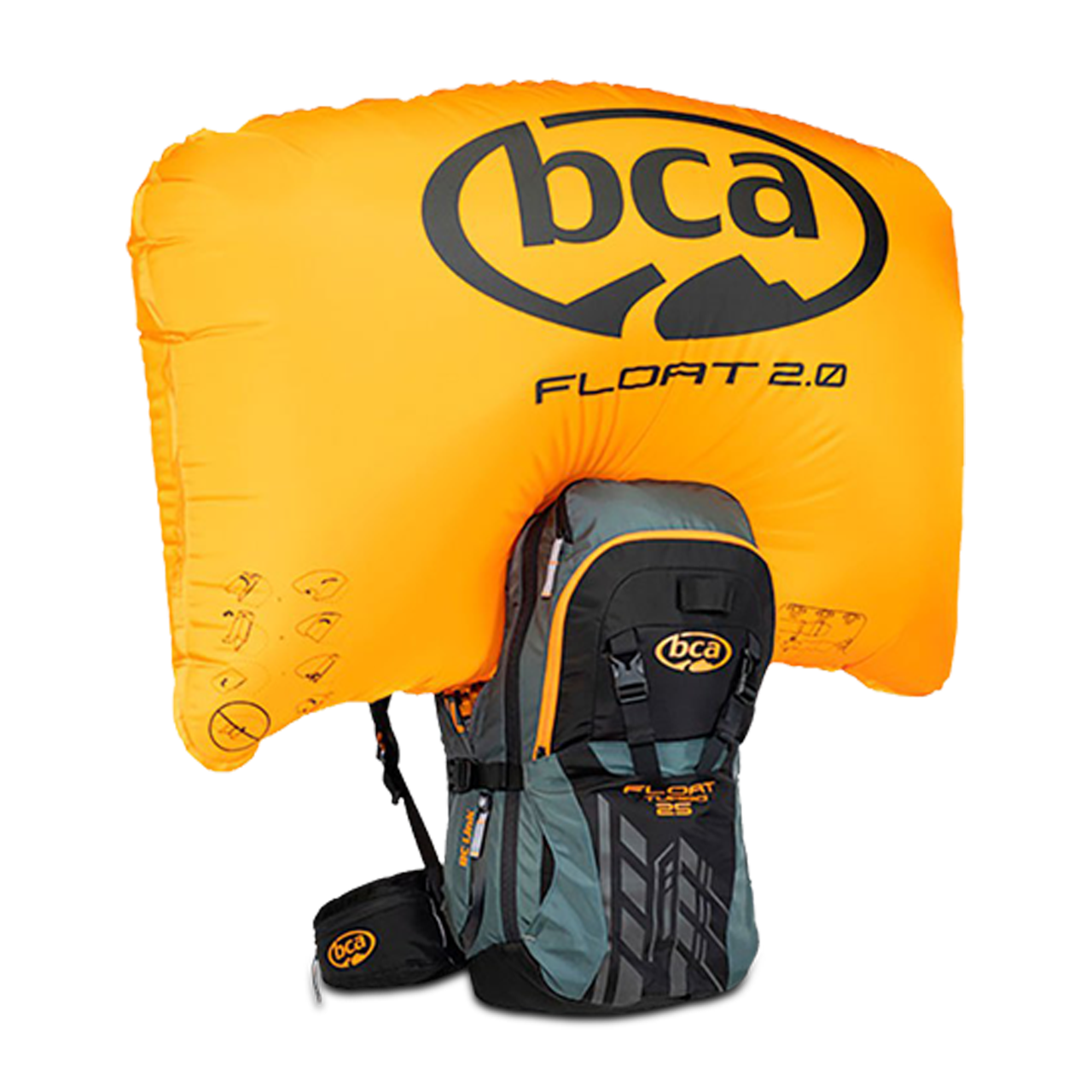 Système Airbag BCA Float 25 Turbo 2.0 Vert-Noir-Orange