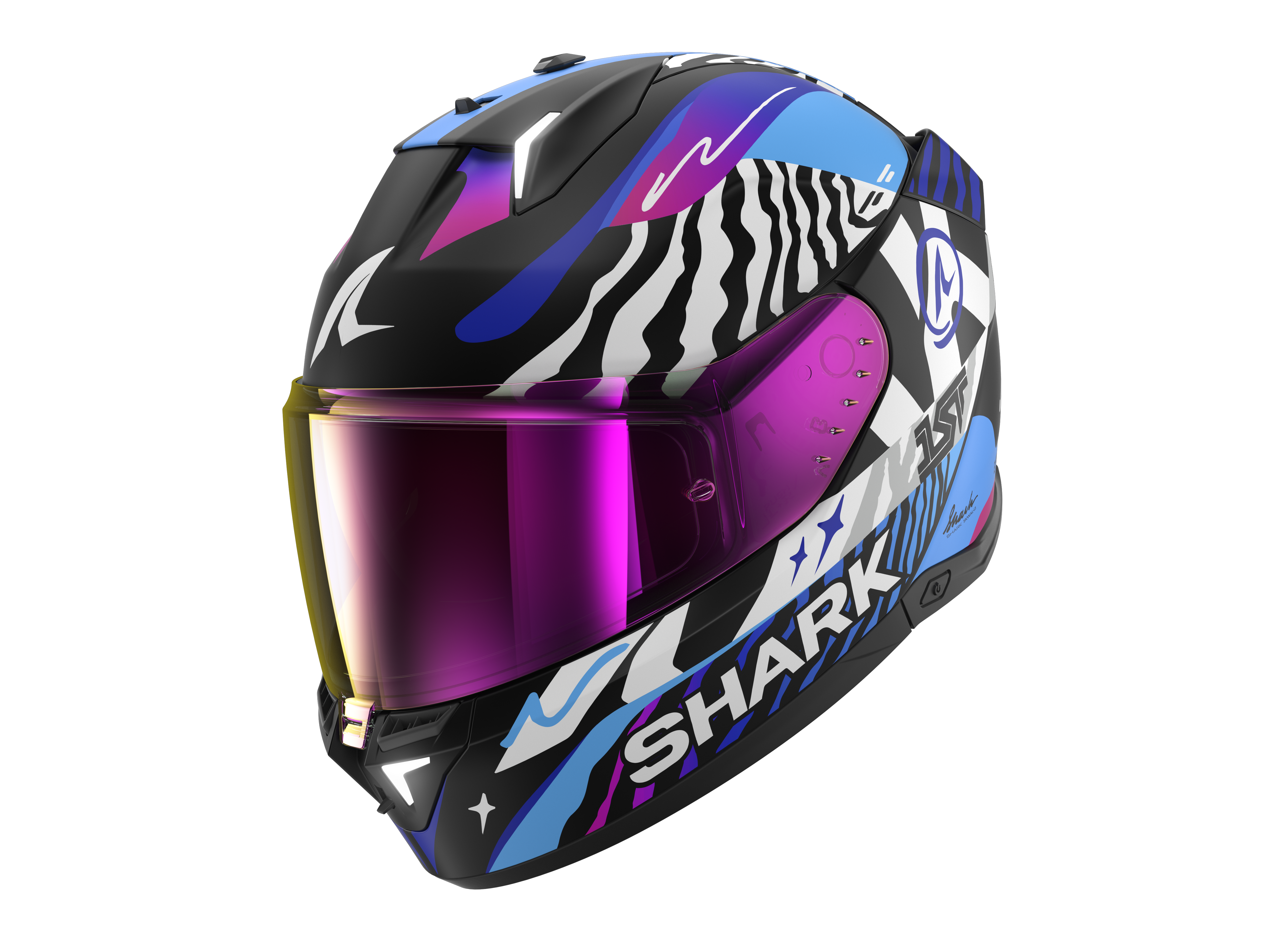 Shark Skwal I3 Speed Fancy HełM, Czarny-BiałY-Niebieski, Rozmiar L Dla Ty-image