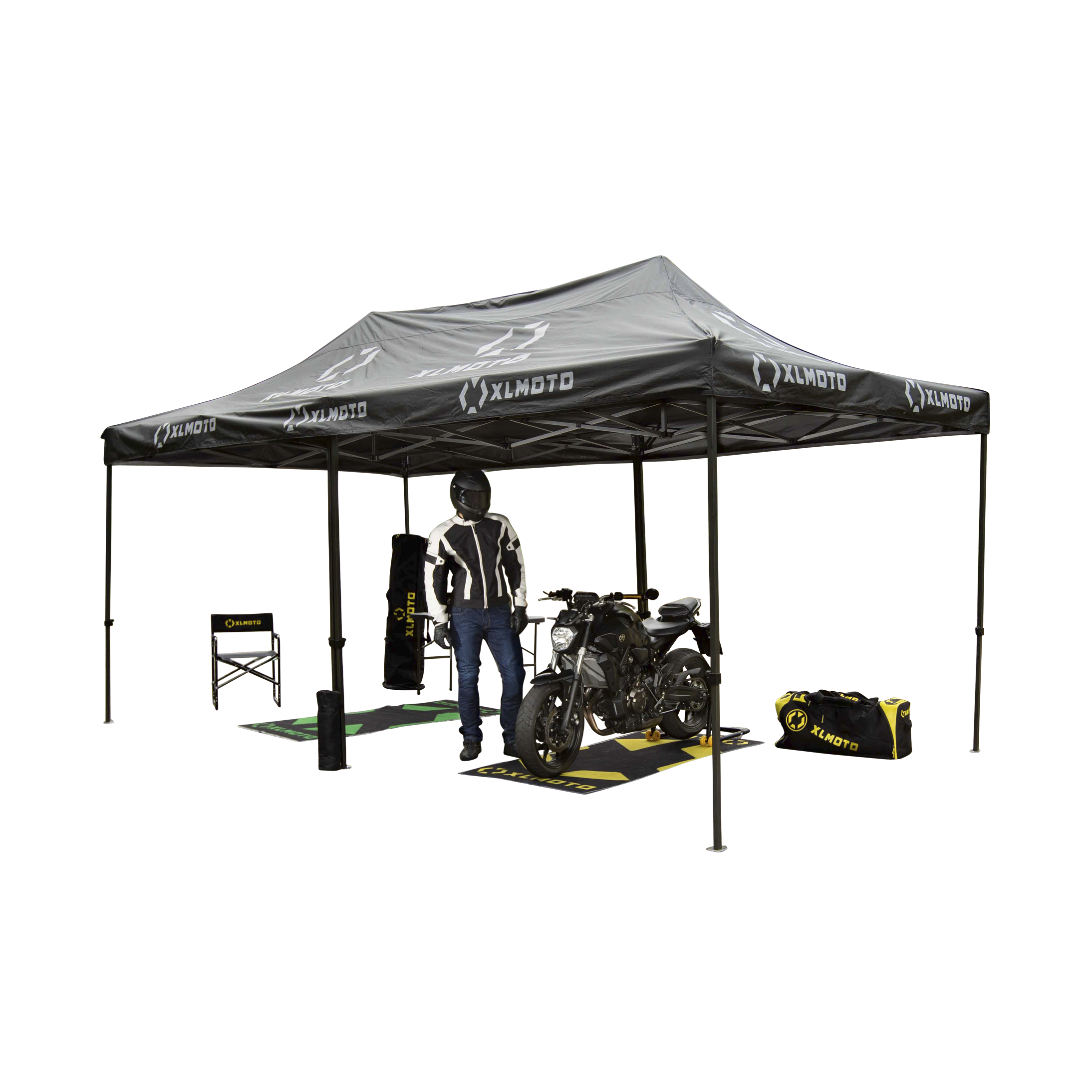 Dakdoek XLMOTO 6x3m Voor Easy-Up Racetent Zwart (Alleen Dakdoek)