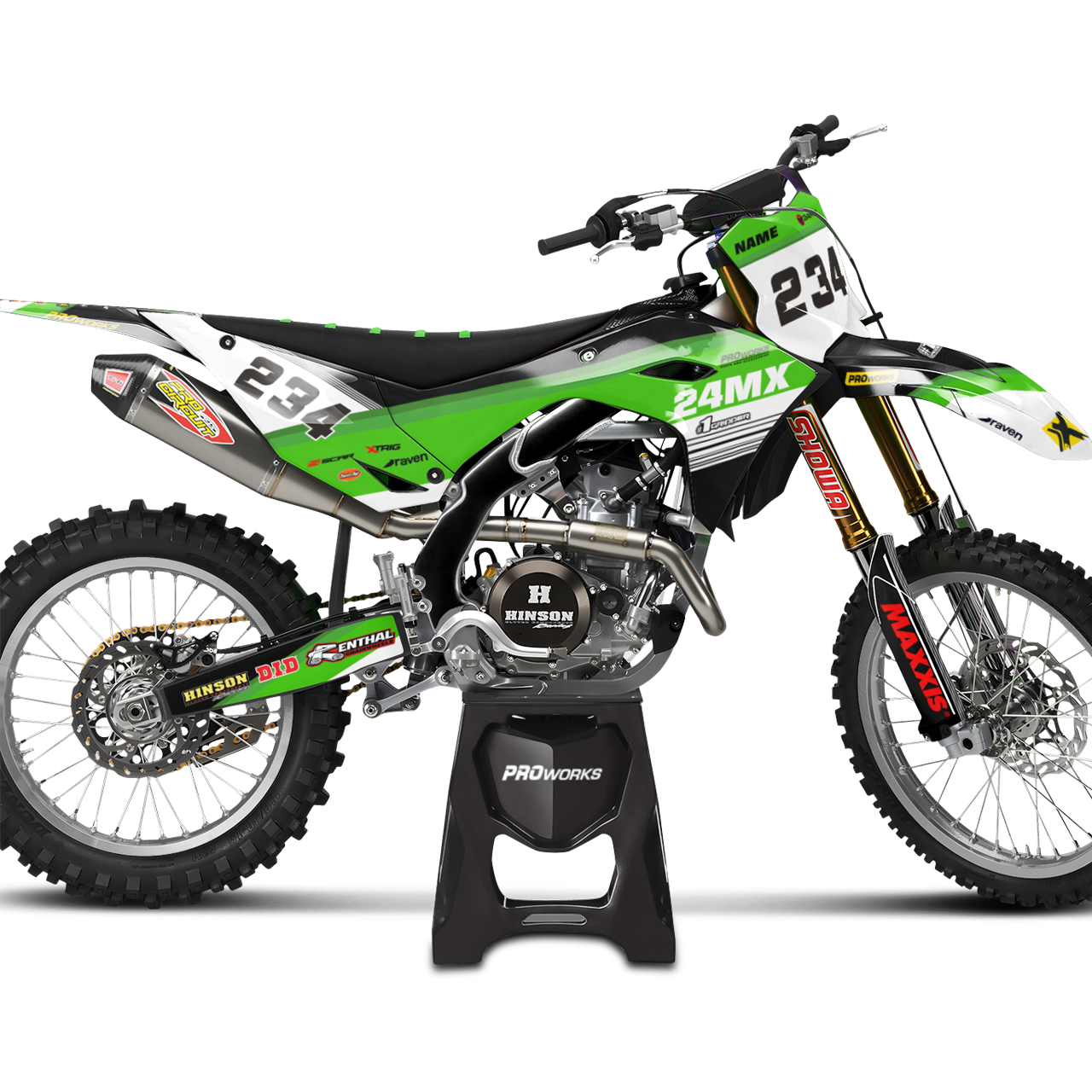 24MX Kawasaki Gradient Decal Kit