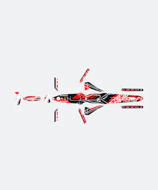 Stickerset Blackbird Traction Zwart-Rood