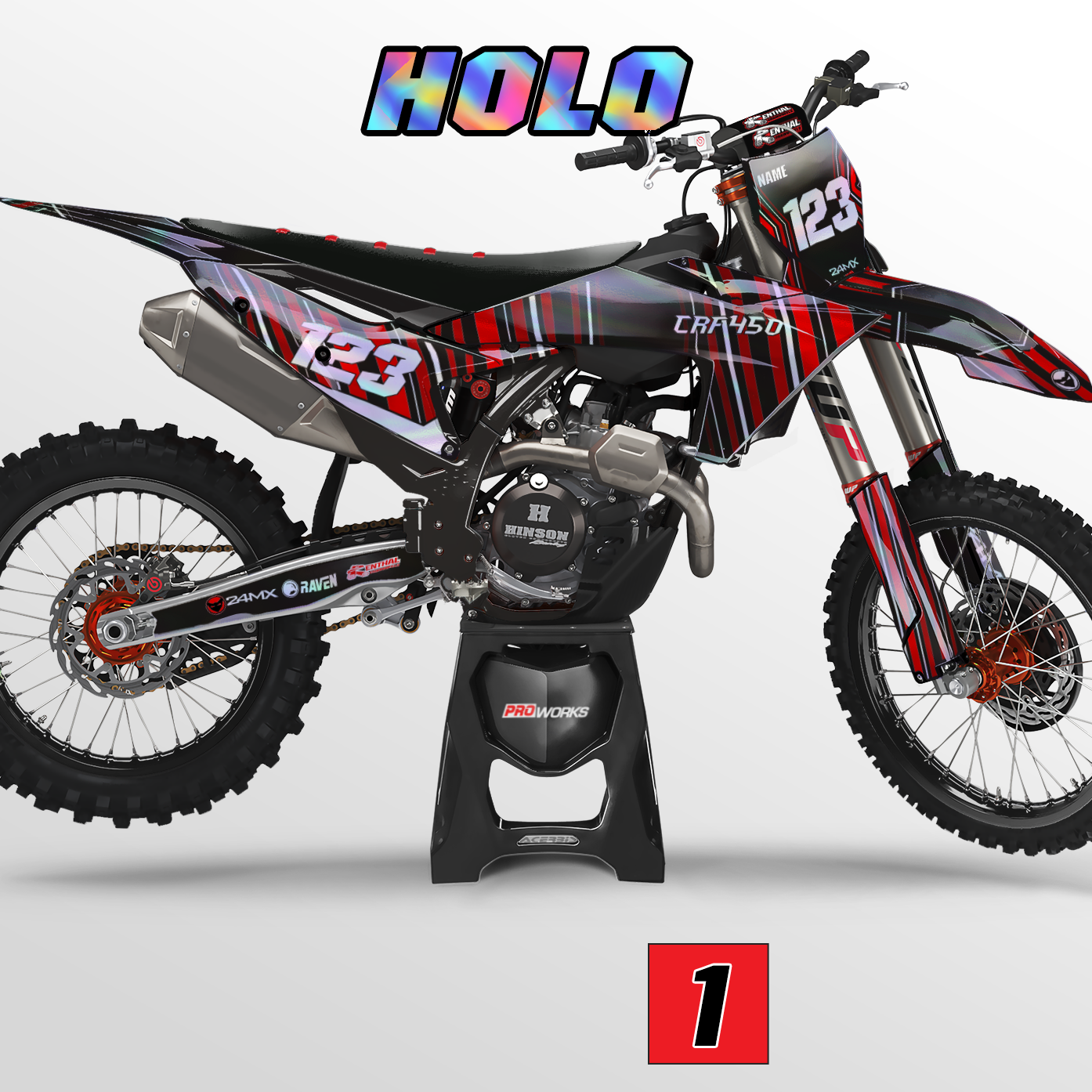 Stickerset 24MX Holo Gepersonaliseerd Strepen