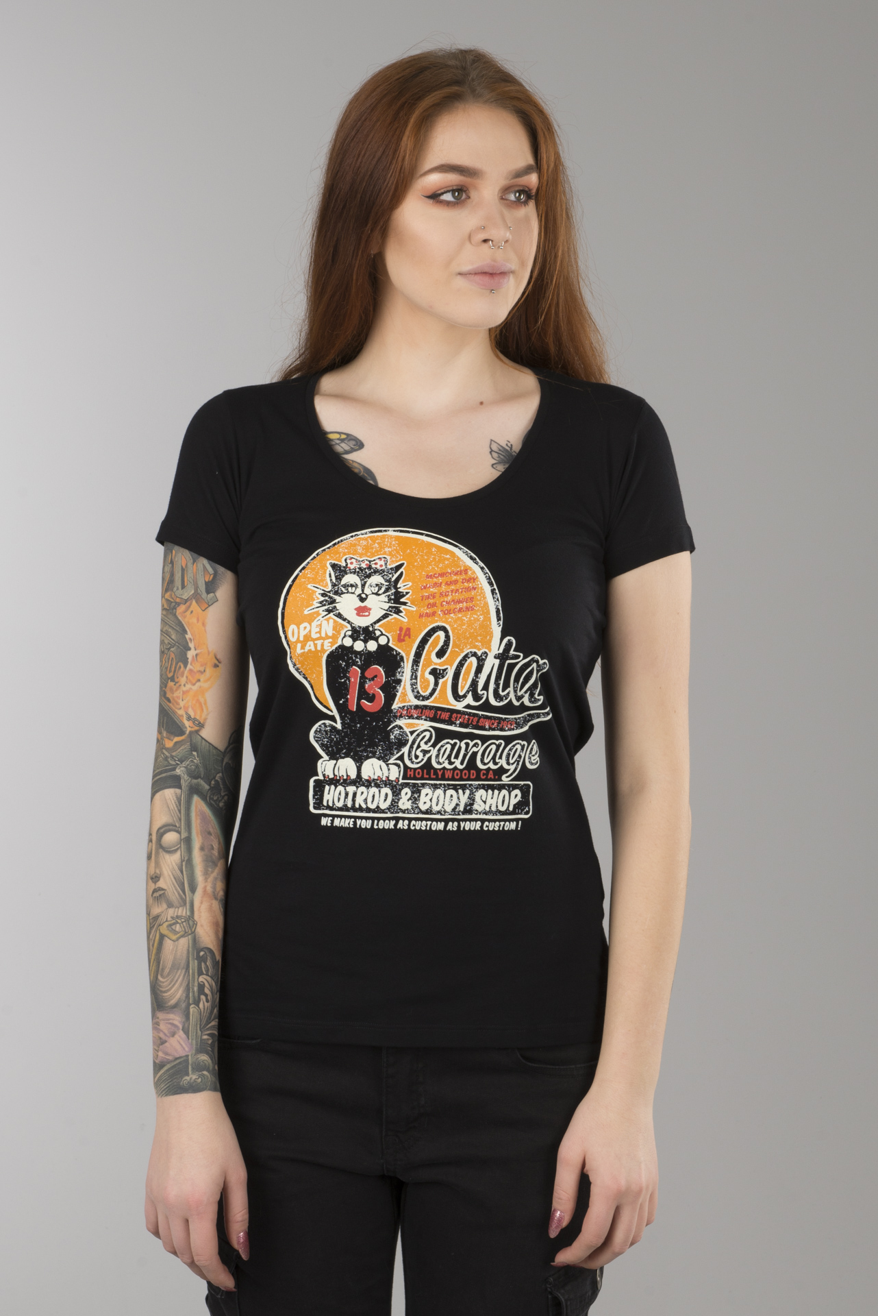 Lucky 13 La Gata Women S T Shirt Black Buy Now Get 20 Off