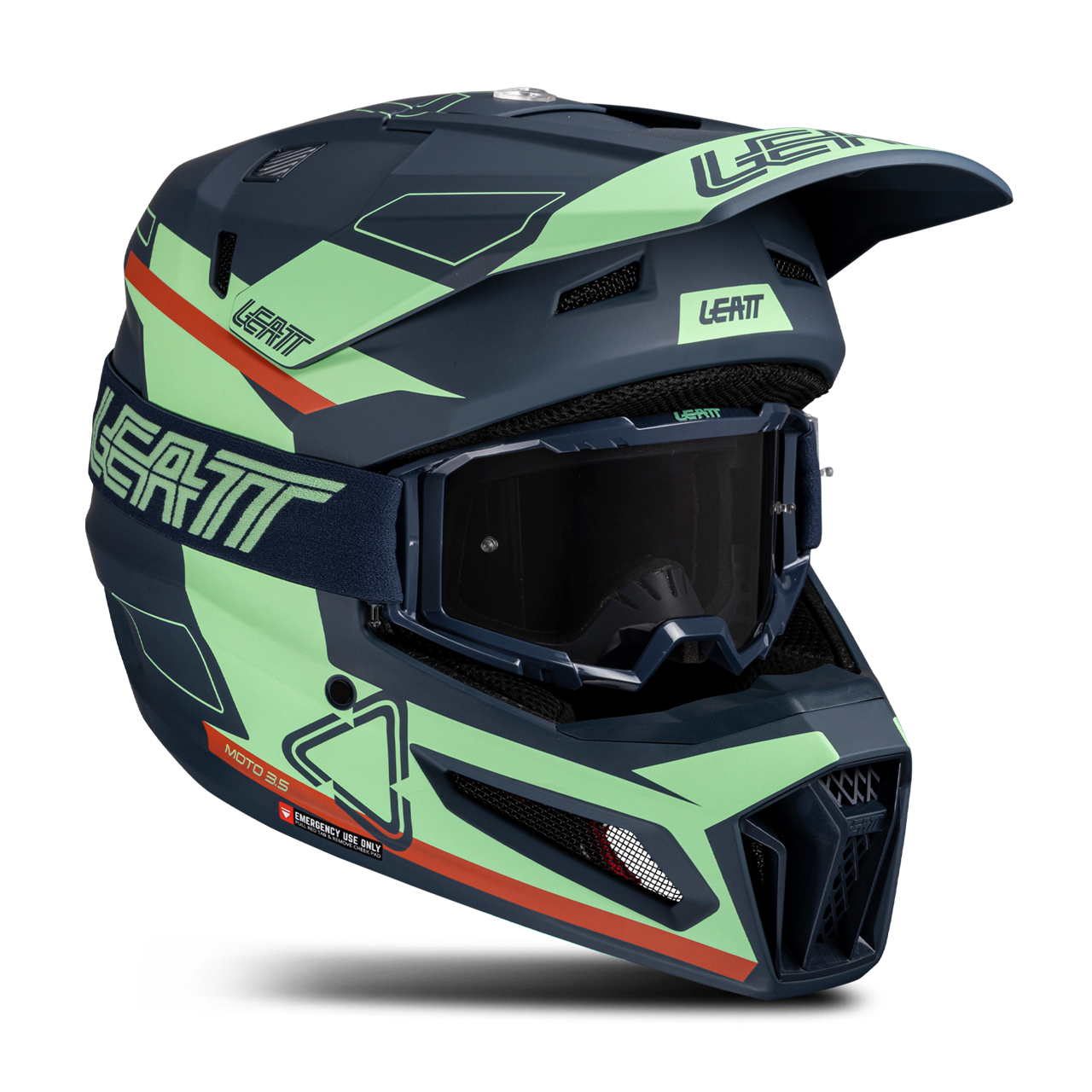 Crosshelm Kit Met Brillen Leatt Moto 3.5 V25