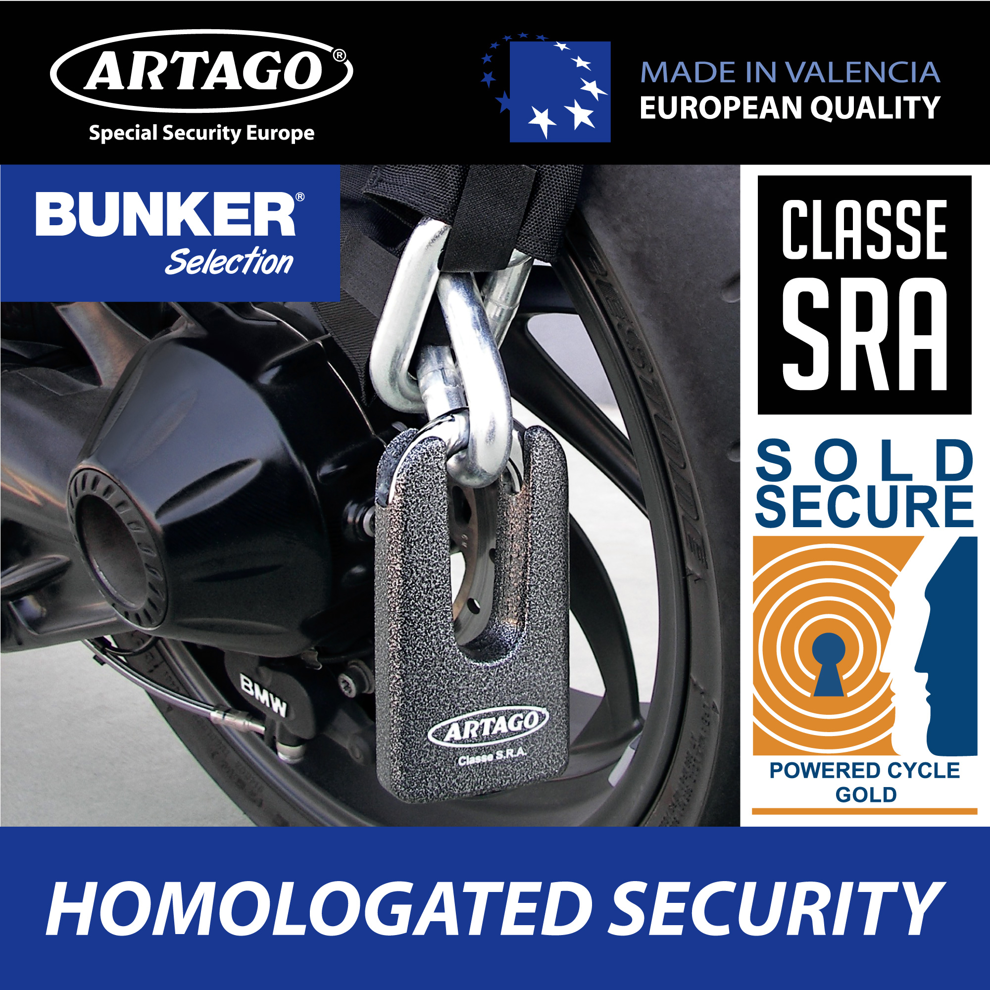 Kettingslot Artago 68 BUNKER Selection, SOLD SECURE GOLD