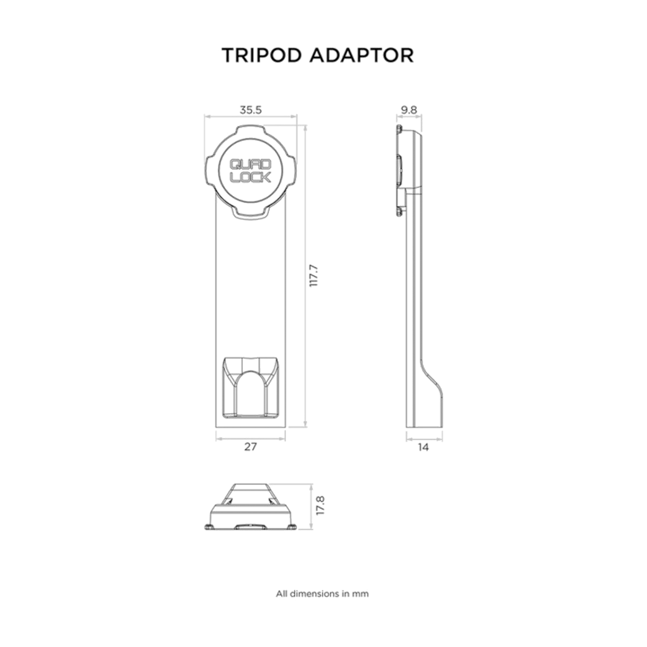 Adaptador de Trípode Quad Lock 