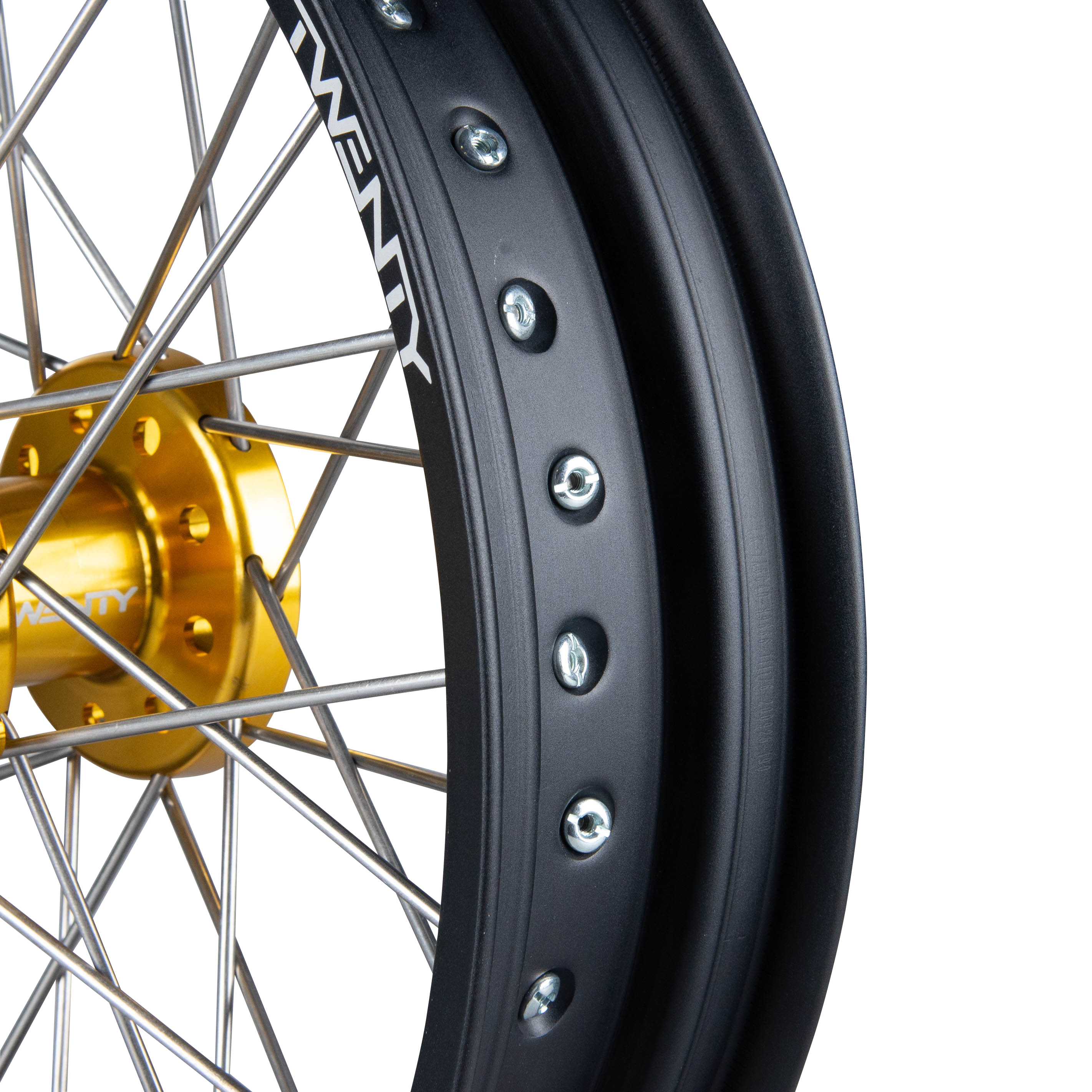 Twenty Supermotard Front Wheel Black-Gold 17"