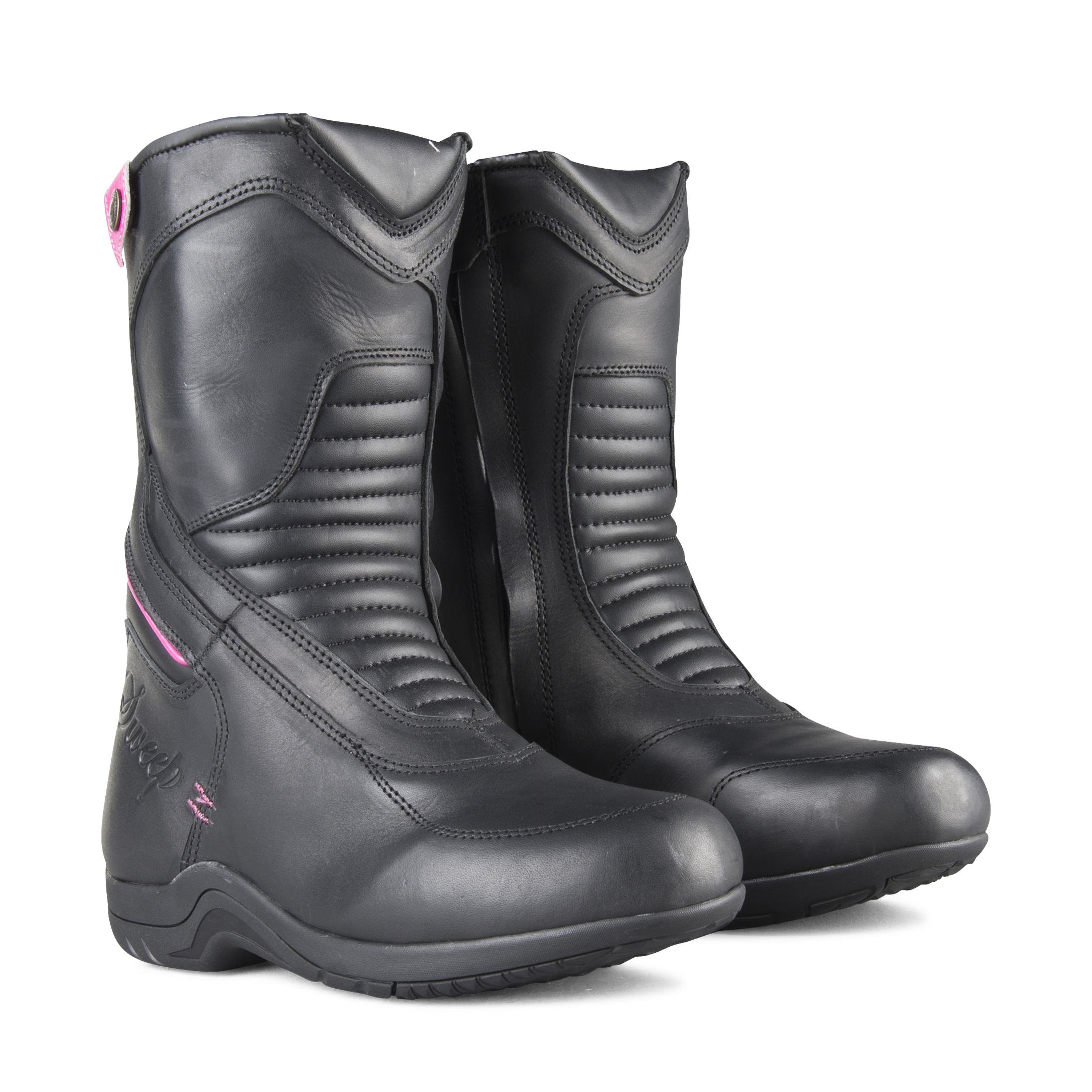 pink motorcycle boots
