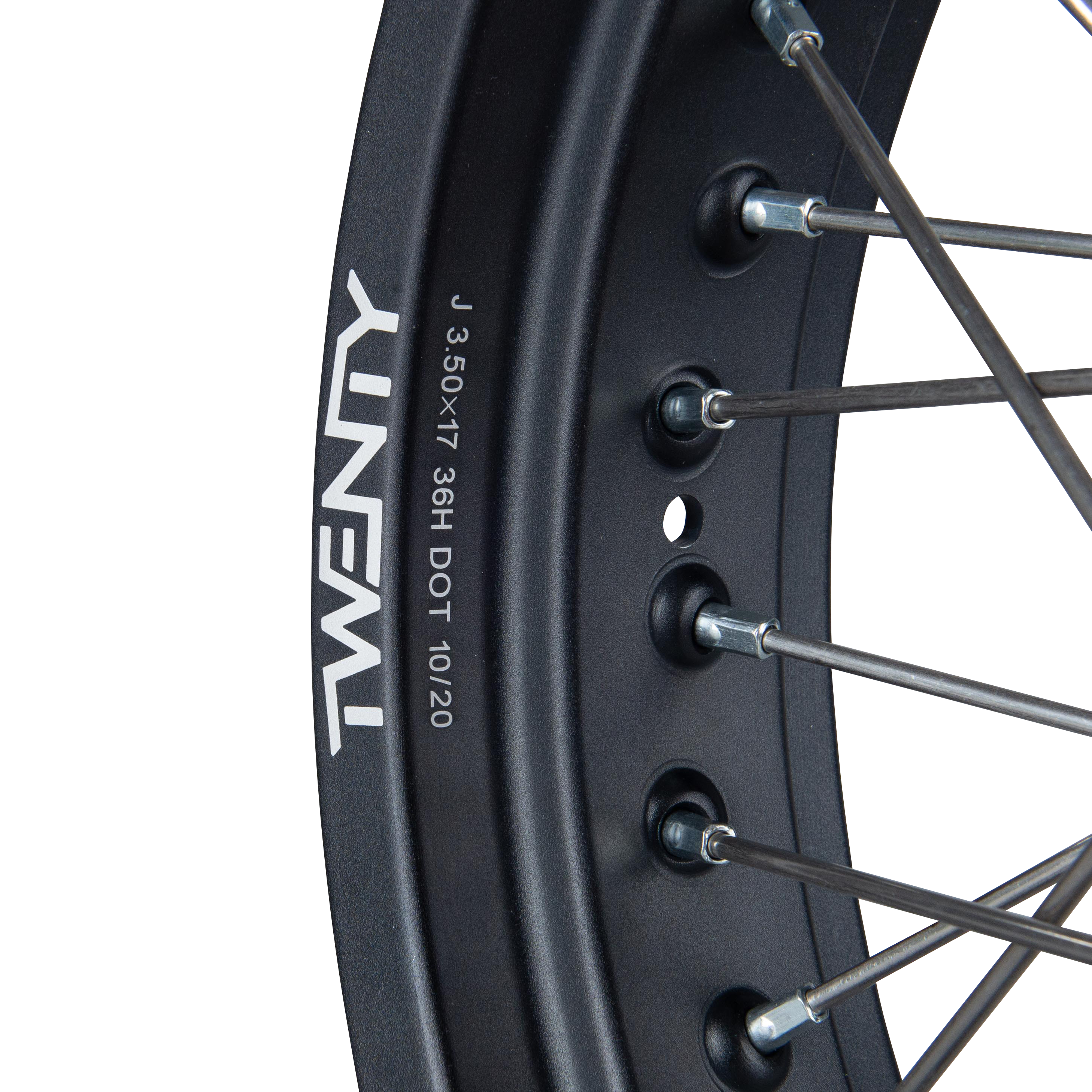 Velg Voorwiel Twenty Supermotard Zwart-Oranje 17"