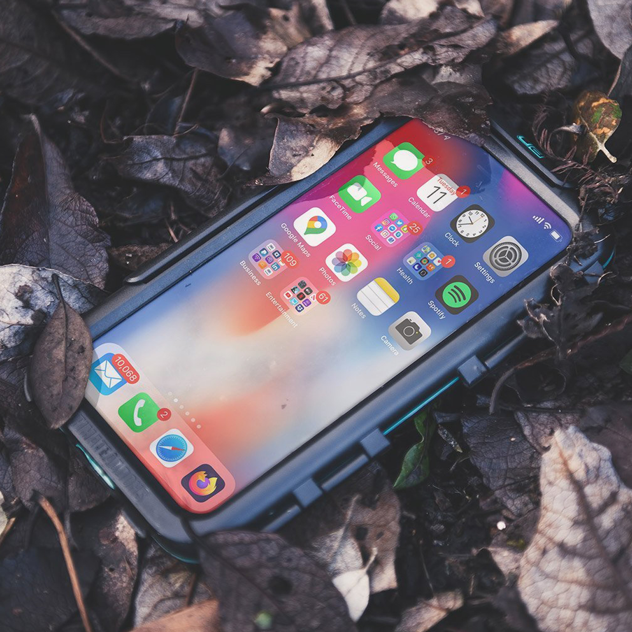 Ovitek Za Telefon Ultimateaddons iPhone 11 Pro Vodoodporen Črno-Zelen