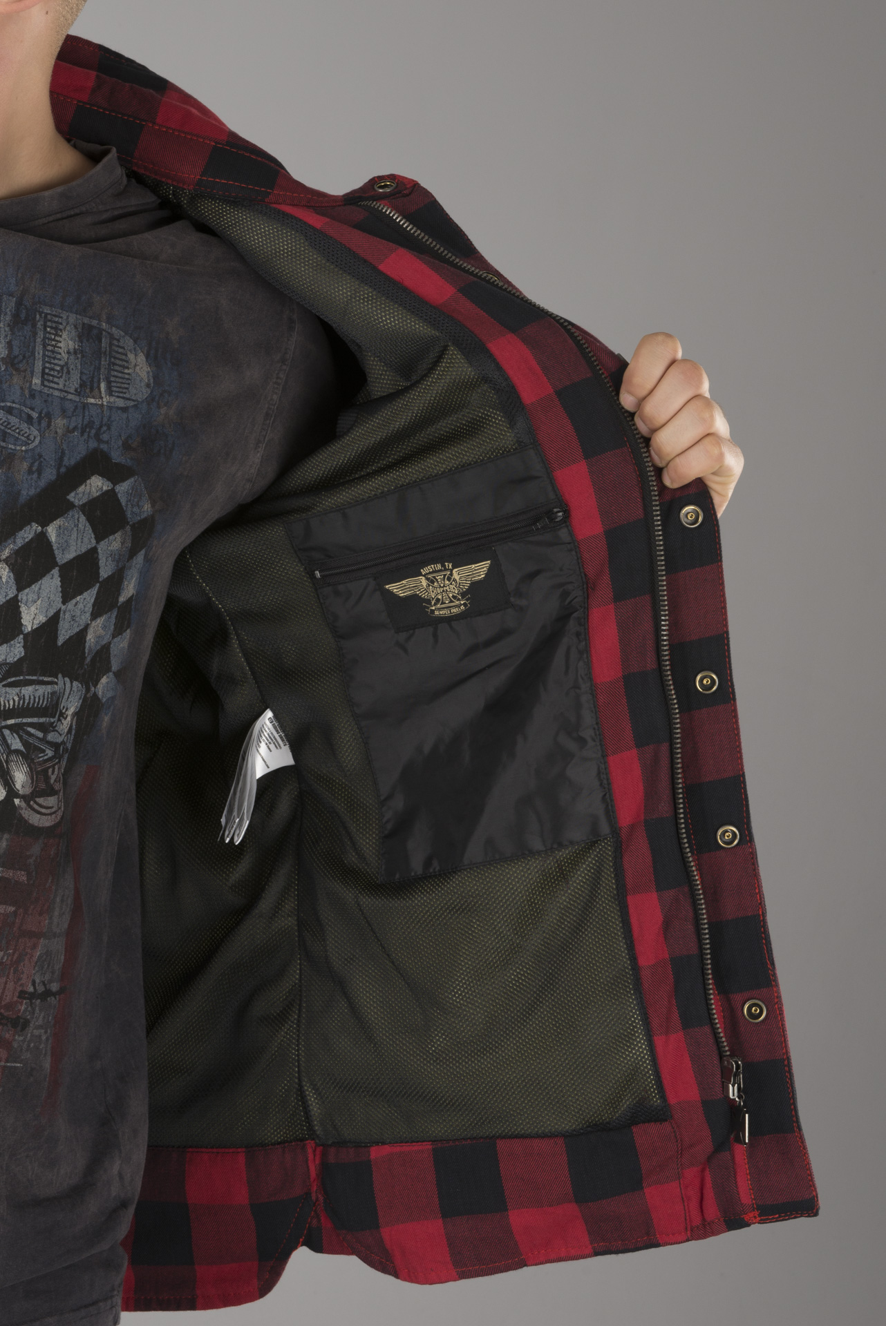 West Coast Choppers Dominator Aramid Riding Flanel Shirt